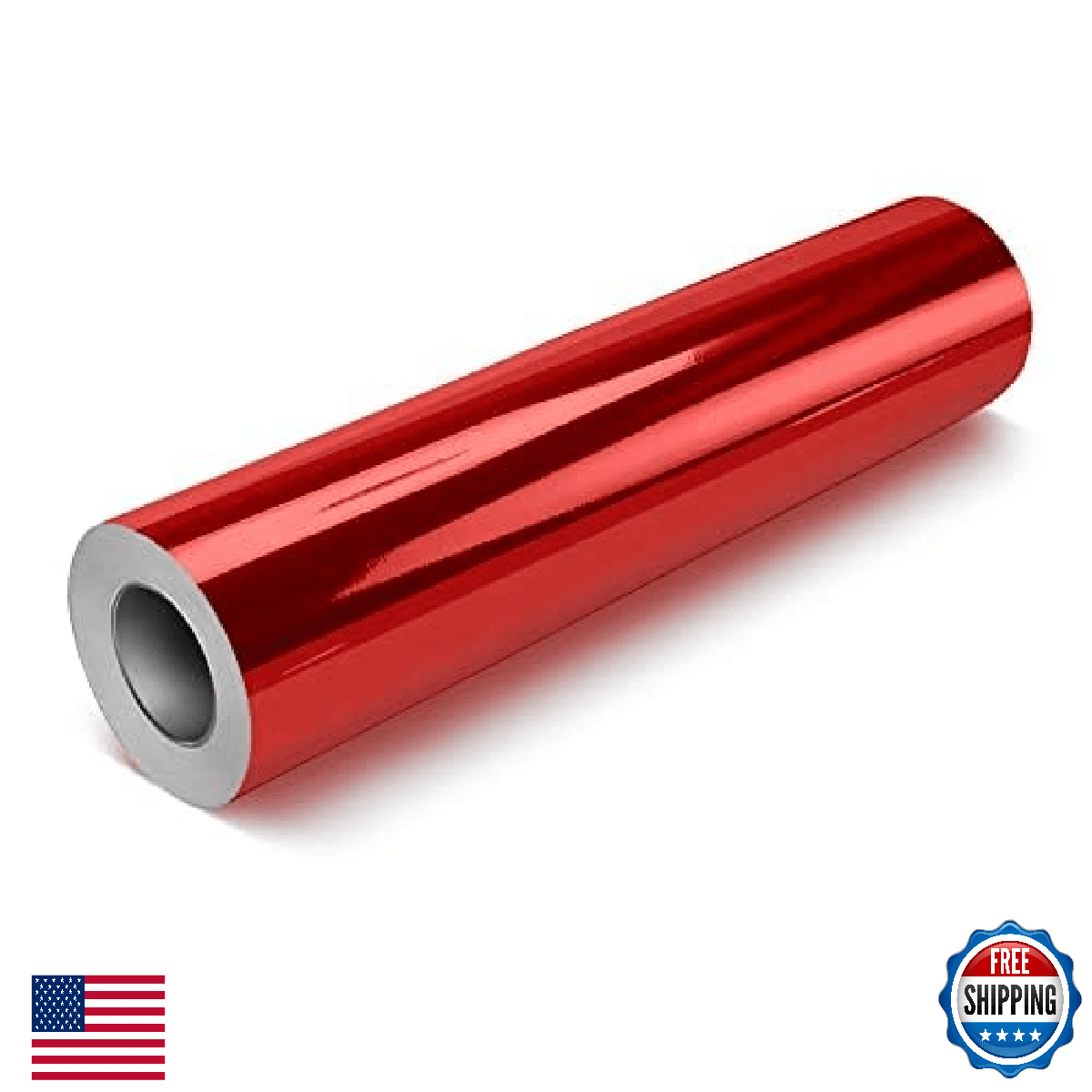 VViViD Chrome Red Gloss DECO65 Permanent Adhesive Craft Vinyl Roll for Cricut, S - Image 1