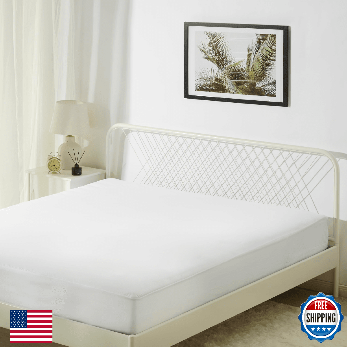 Amazon Basics Zippered Mattress Encasement - Waterproof & Bed Bug Proof, King - Image 1