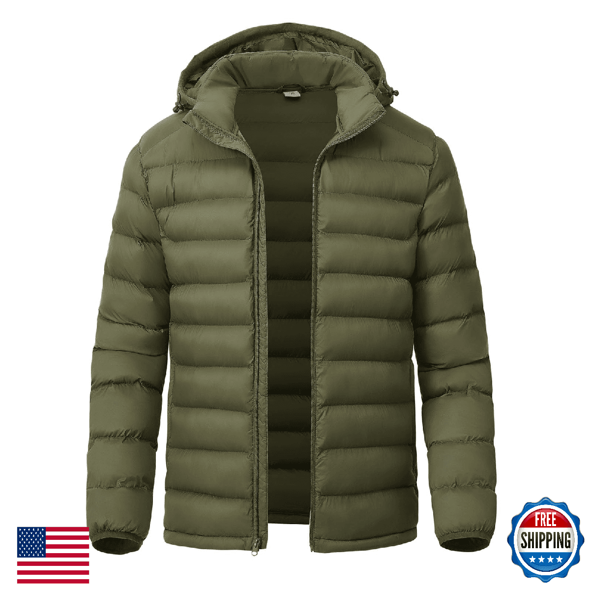 YSENTO Men's Down Alternative Jackets Lightweight Water-Resistant Winter Insulat - Image 1