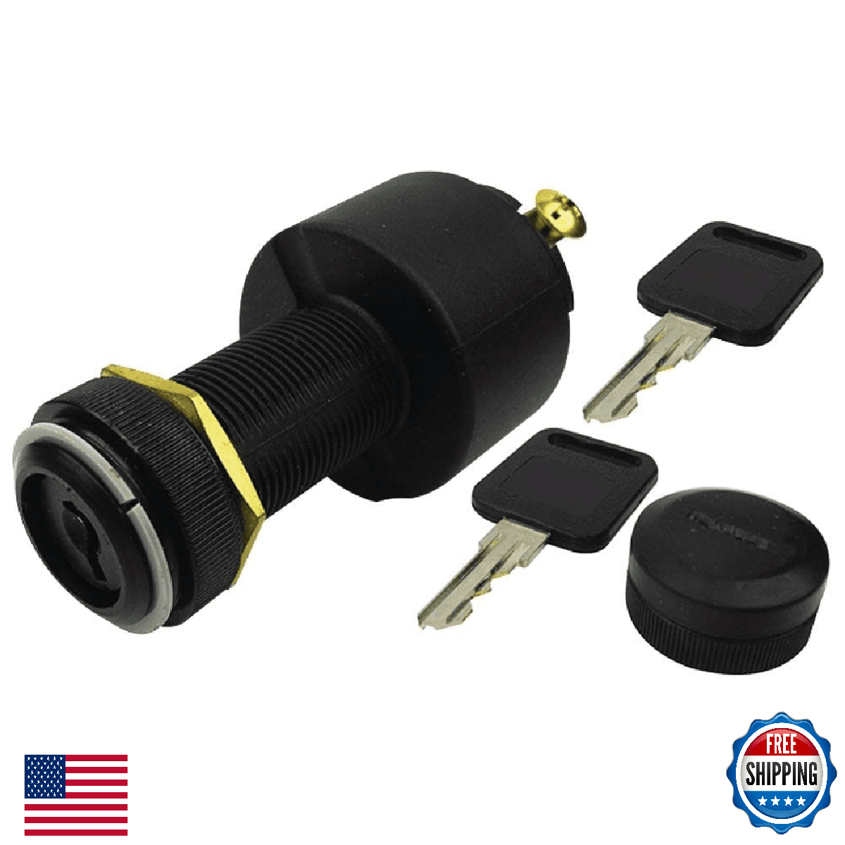 Seachoice 4 Position Starter Switch w/ 2 Keys - Acc/Off/Ignition/Start - Image 1