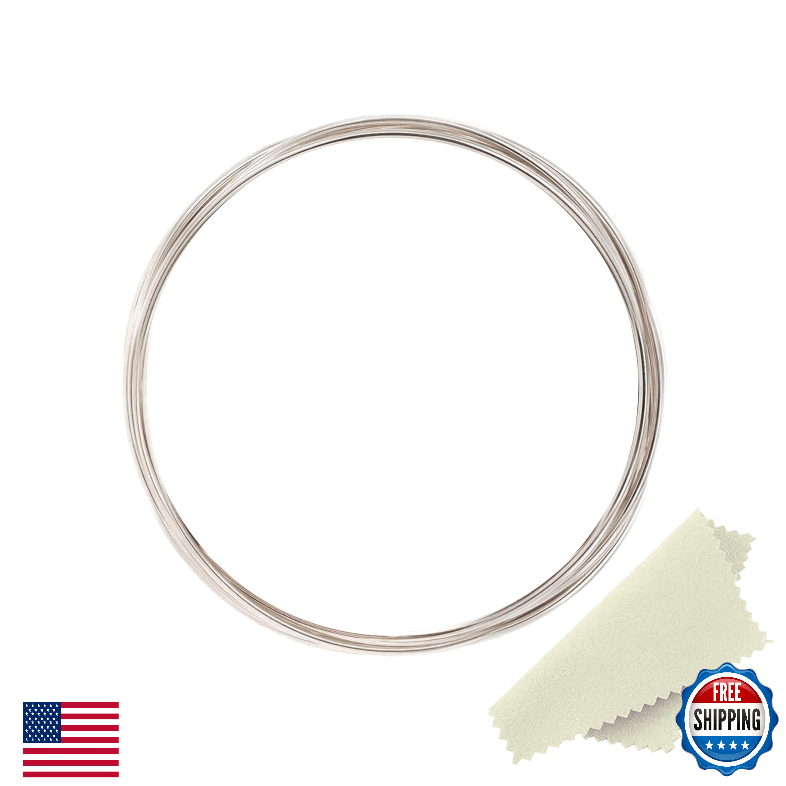 YEJJET 24 Gauge 925 Sterling Silver Wire Jewelry Making Round Dead Soft 5 FT - Image 1