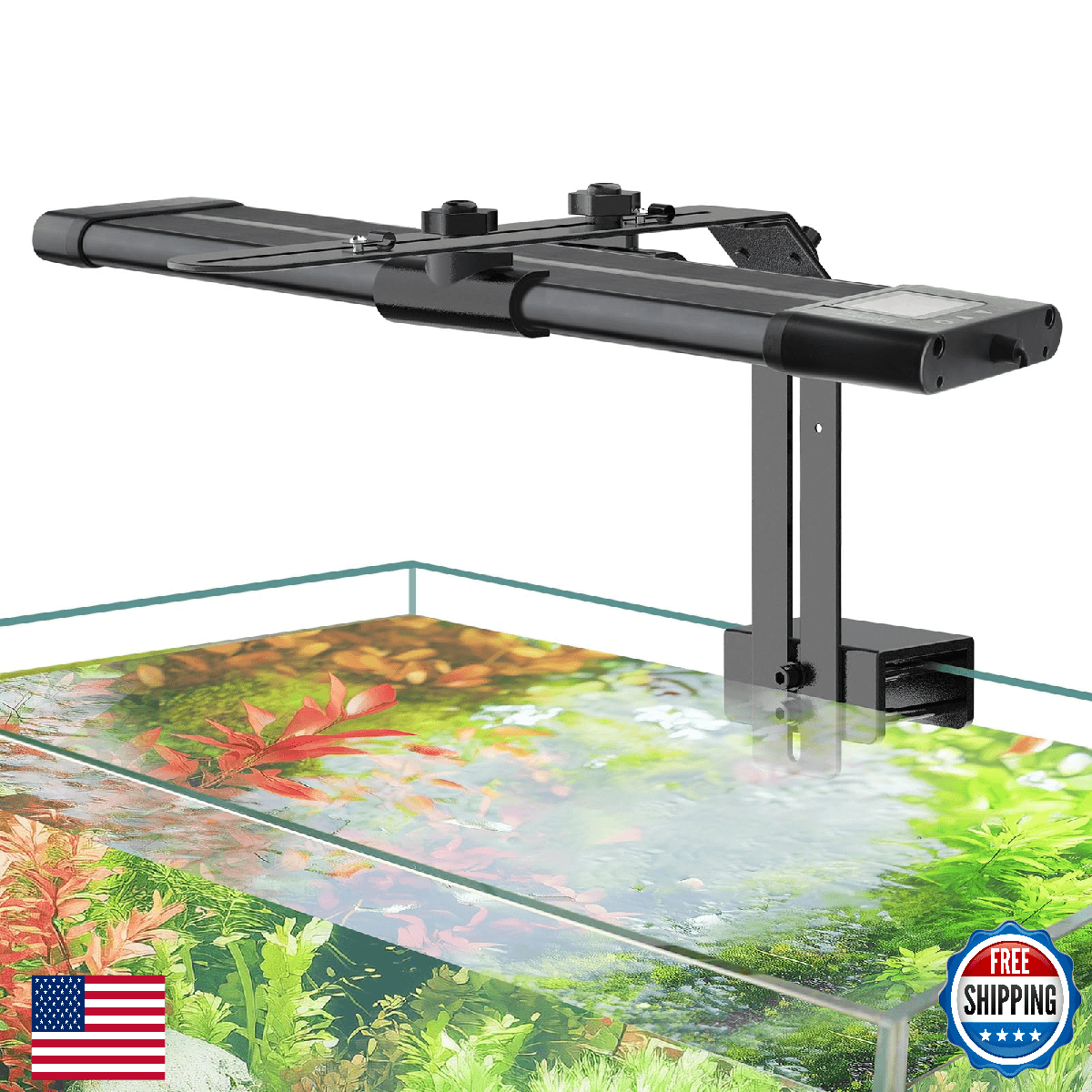 hygger Small Clip On Aquarium LED Light, Custom Daylight-Moonlight & 24/7 Mode, - Image 1