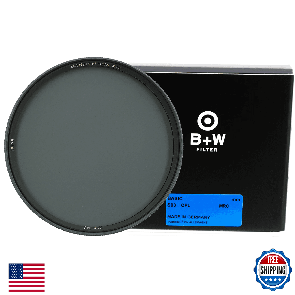 B+W 62mm Basic Circular Polarizer MRC Glass Filter - Image 1