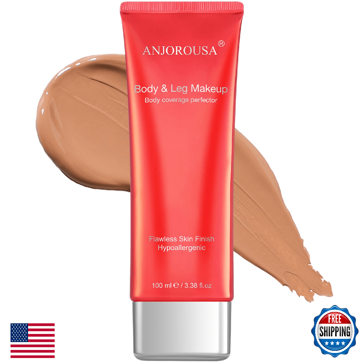 ANJOROUSA Body Coverage Perfector - Tattoo Cover Up Makeup,Body Foundation,Water - Image 1