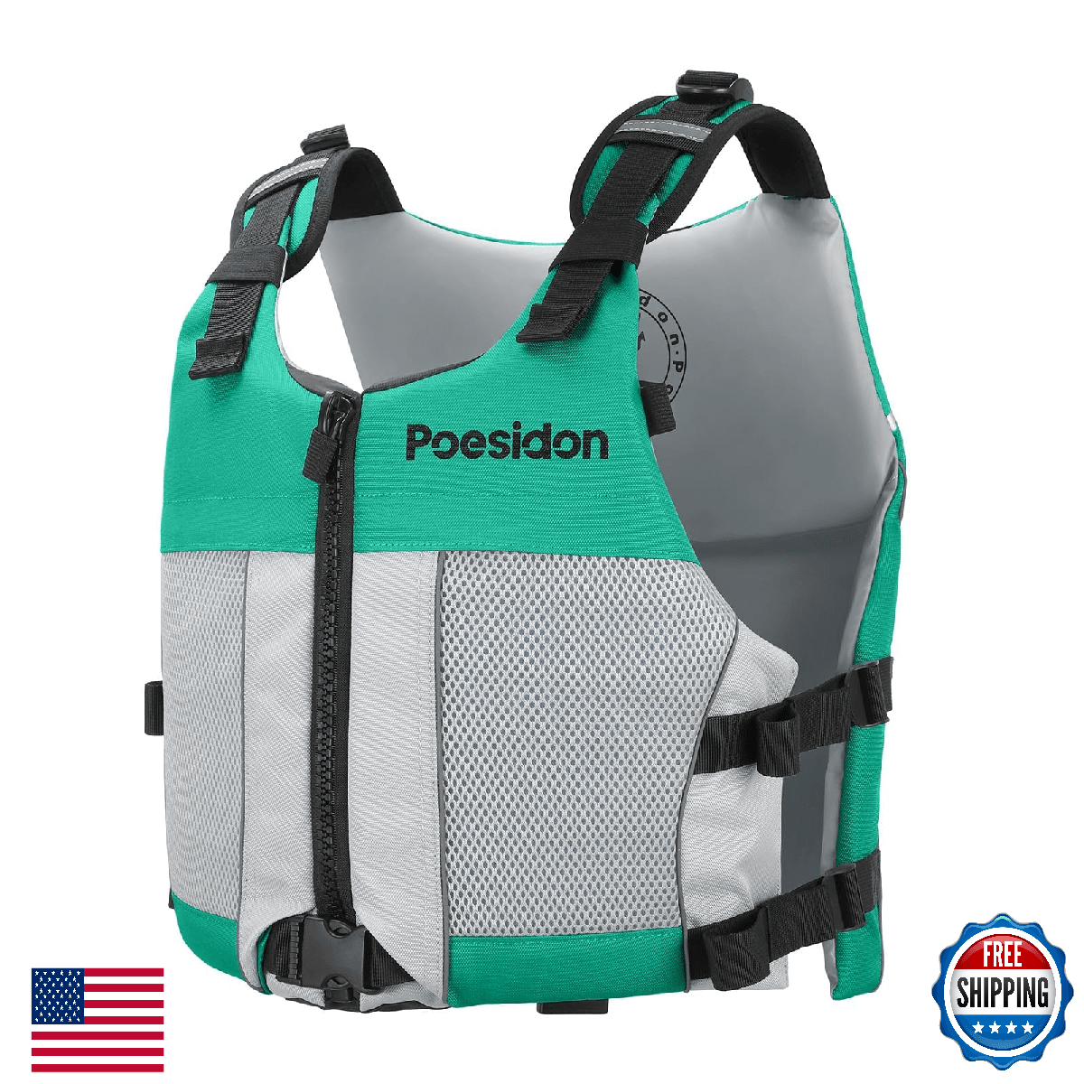 Poesidon Adjustable Water Safety Life Jacket Classic Unisex Design Front Rear St - Image 1