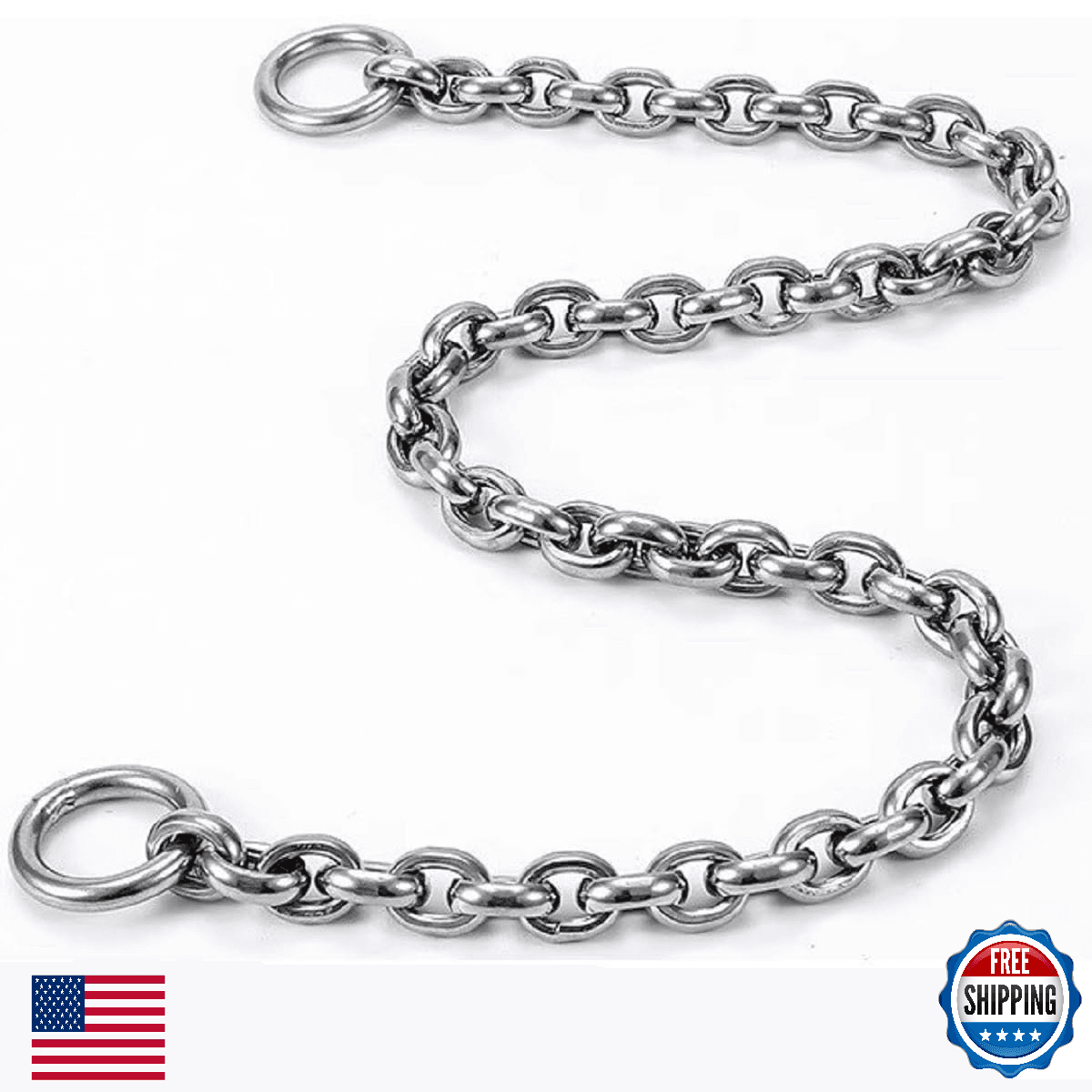 Dog Choker Collar Slip Chain Stainless Steel for Medium Large Dogs Heavy Duty Me - Image 1