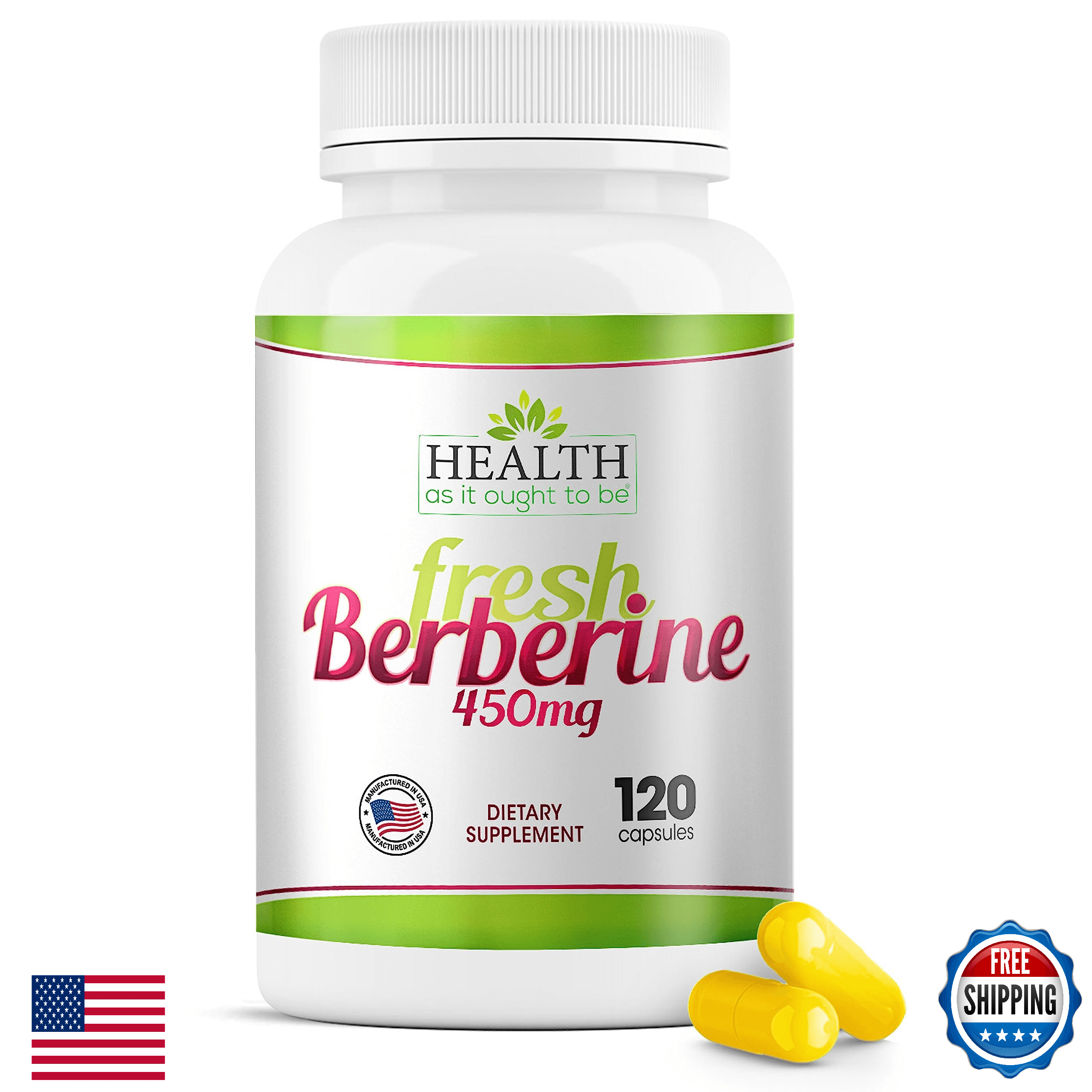 Fresh Berberine Supplement 450mg - Pure, Physician-Formulated - Image 1