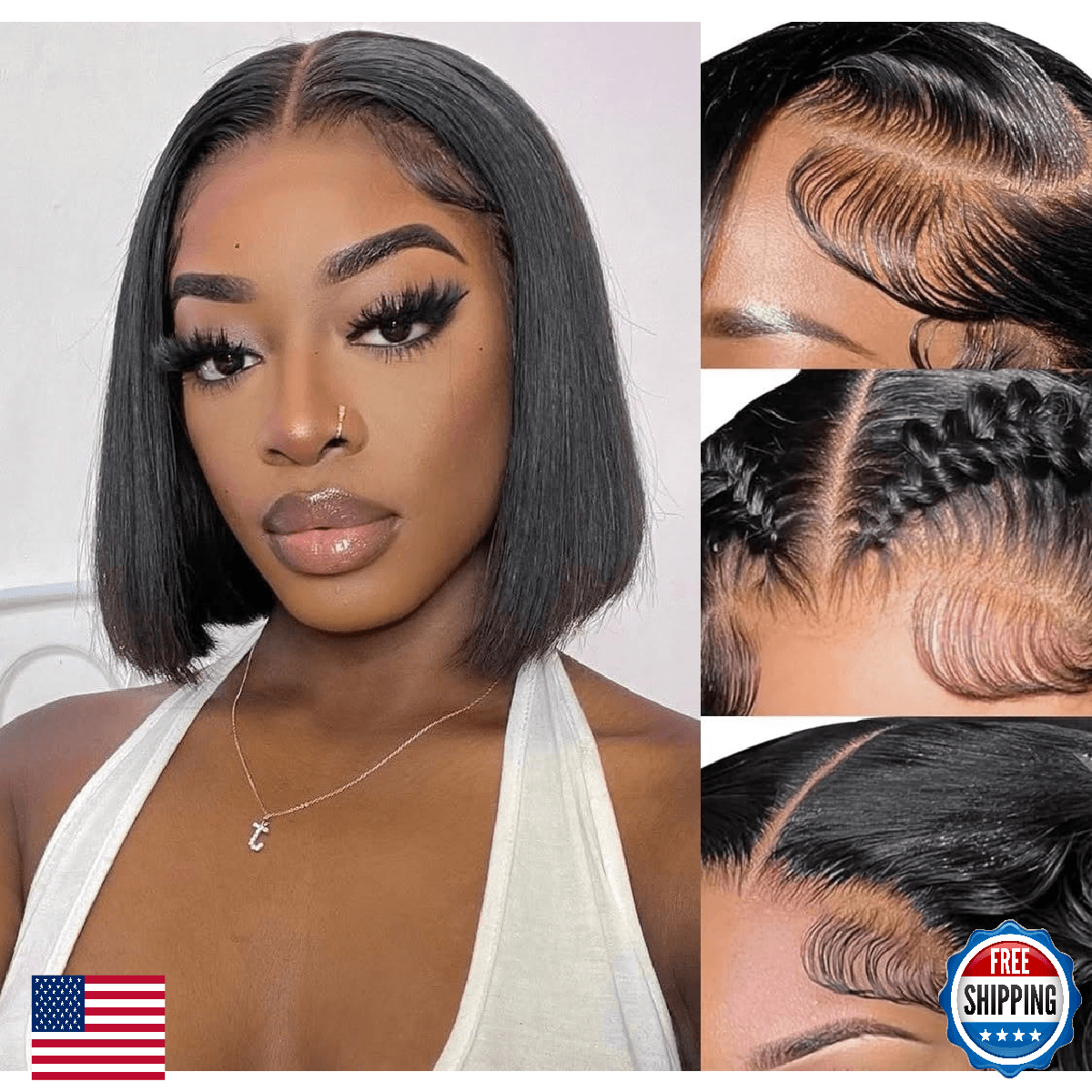 Keytac Bob Wig Human Hair Lace Front Glueless Wigs for Black Women Pre Plucked 1 - Image 1