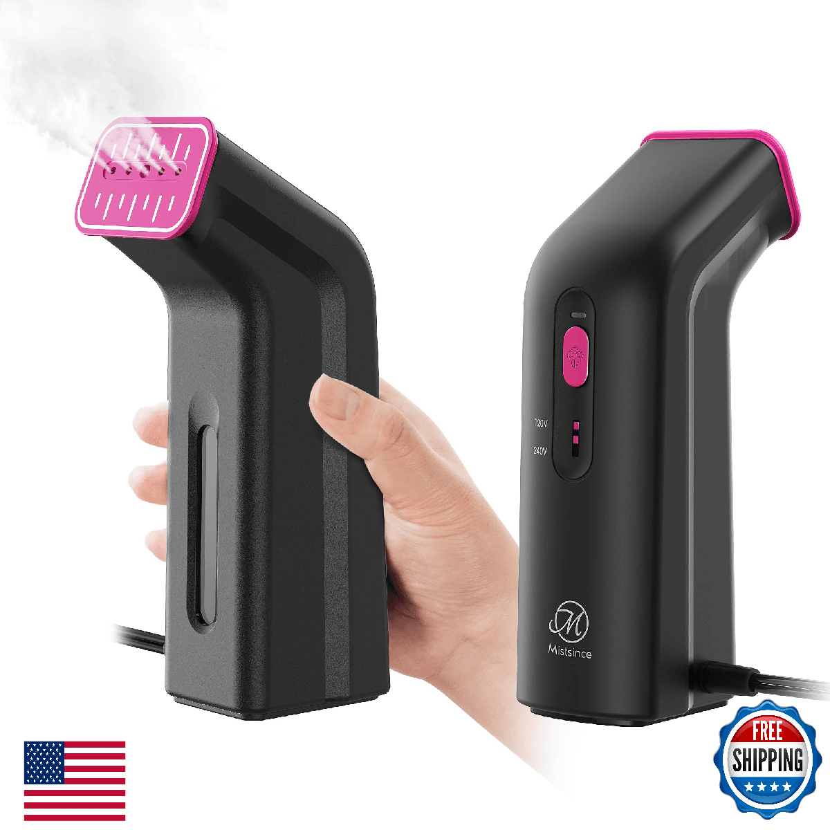 Mini Travel Steamer for Clothes,110-240V Portable Dual Voltage Steamer & Iron 2 - Image 1