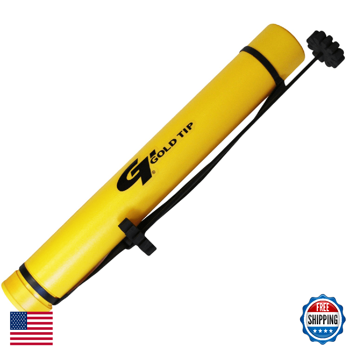 Gold Tip EA Arrow Tube Yellow Adjustable 24.5"-39.5" Holds 12 Arrows/Bolts - Image 1