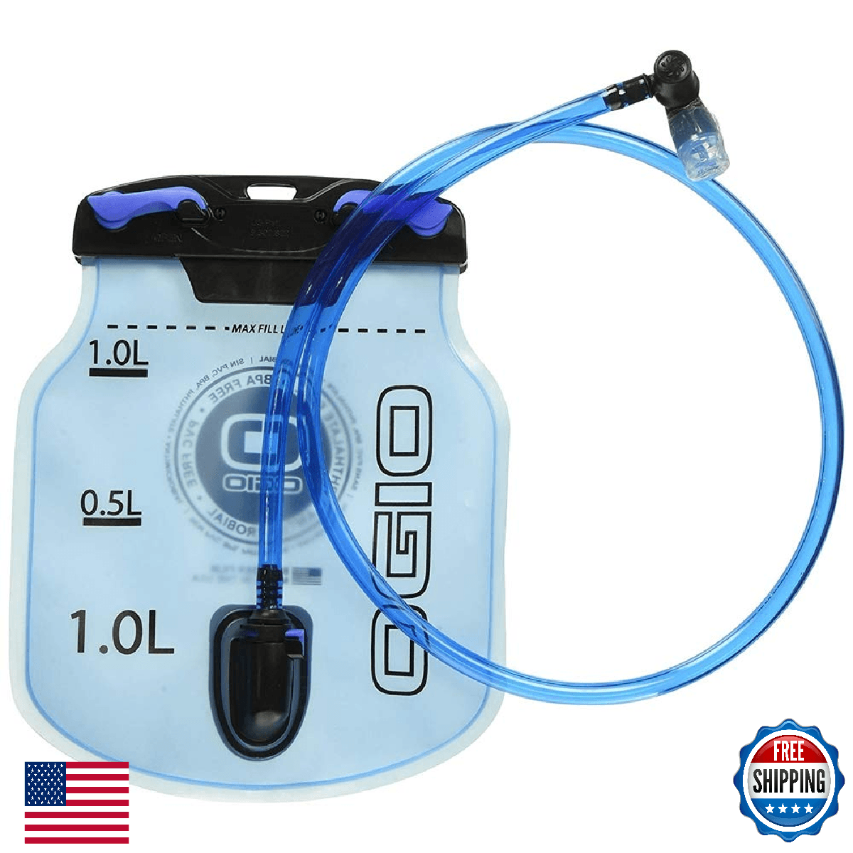 OGIO 122105_113 Blue 2.0L Hydration Reservoir Packaged - 70 oz Capacity - Image 1