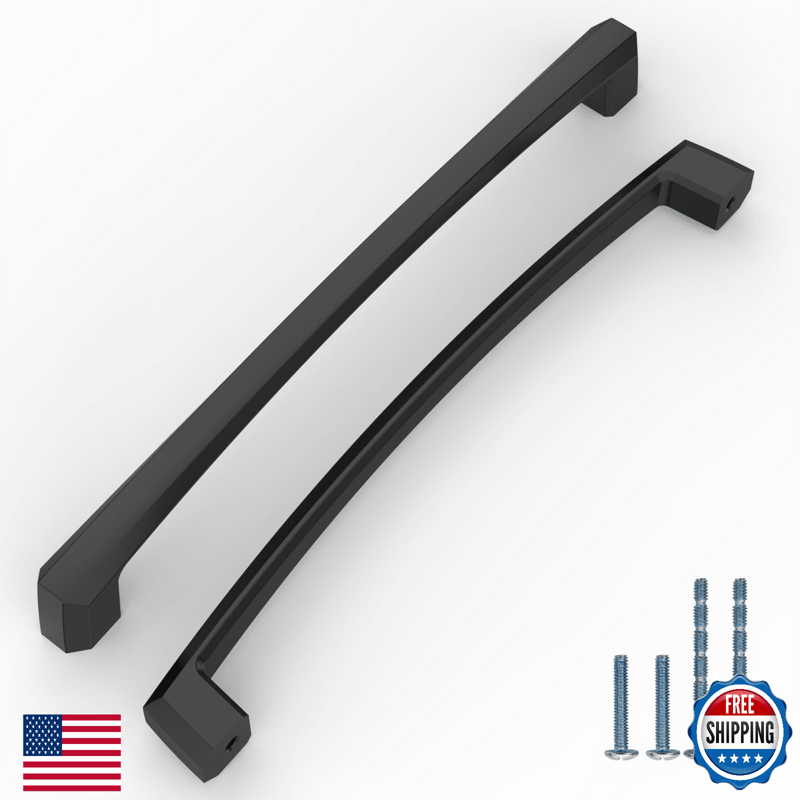 KNOKLOCK 10pk 7in Matte Black Cabinet Handles Drawer Pulls Wardrobe - Image 1
