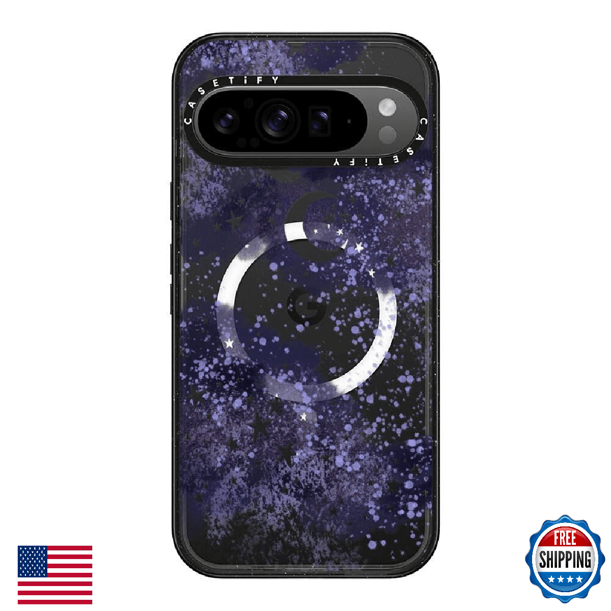 CASETiFY Impact Case for Google Pixel 9 Pro XL - Inky Night Sky - Clear Black - Image 1