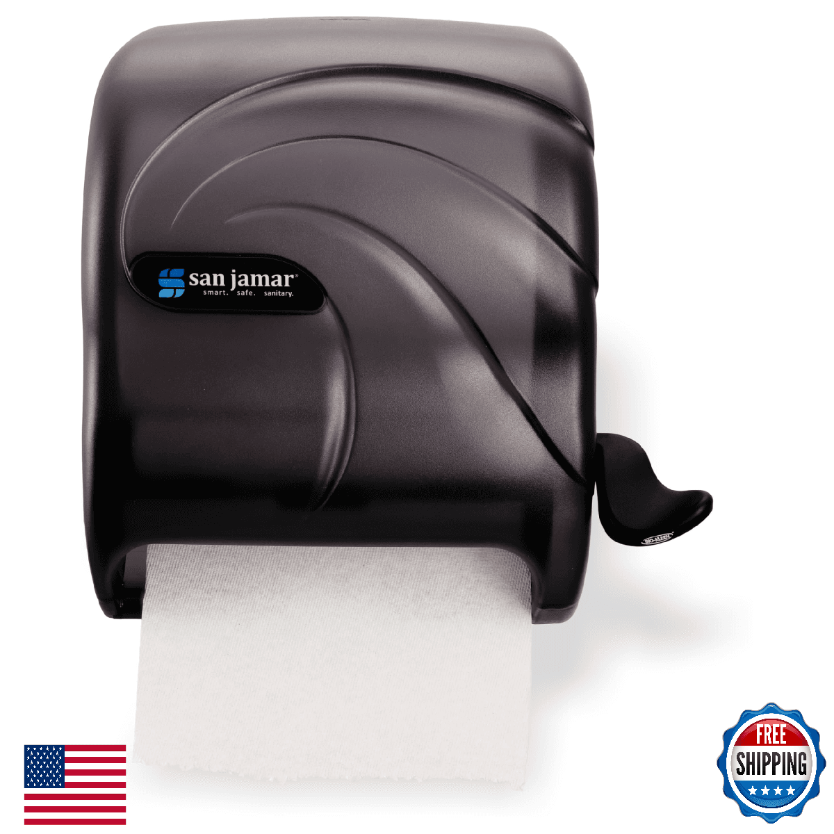 San Jamar Oceans Element Paper Towel Dispenser Fits All Core Sizes with Lever fo - Image 1