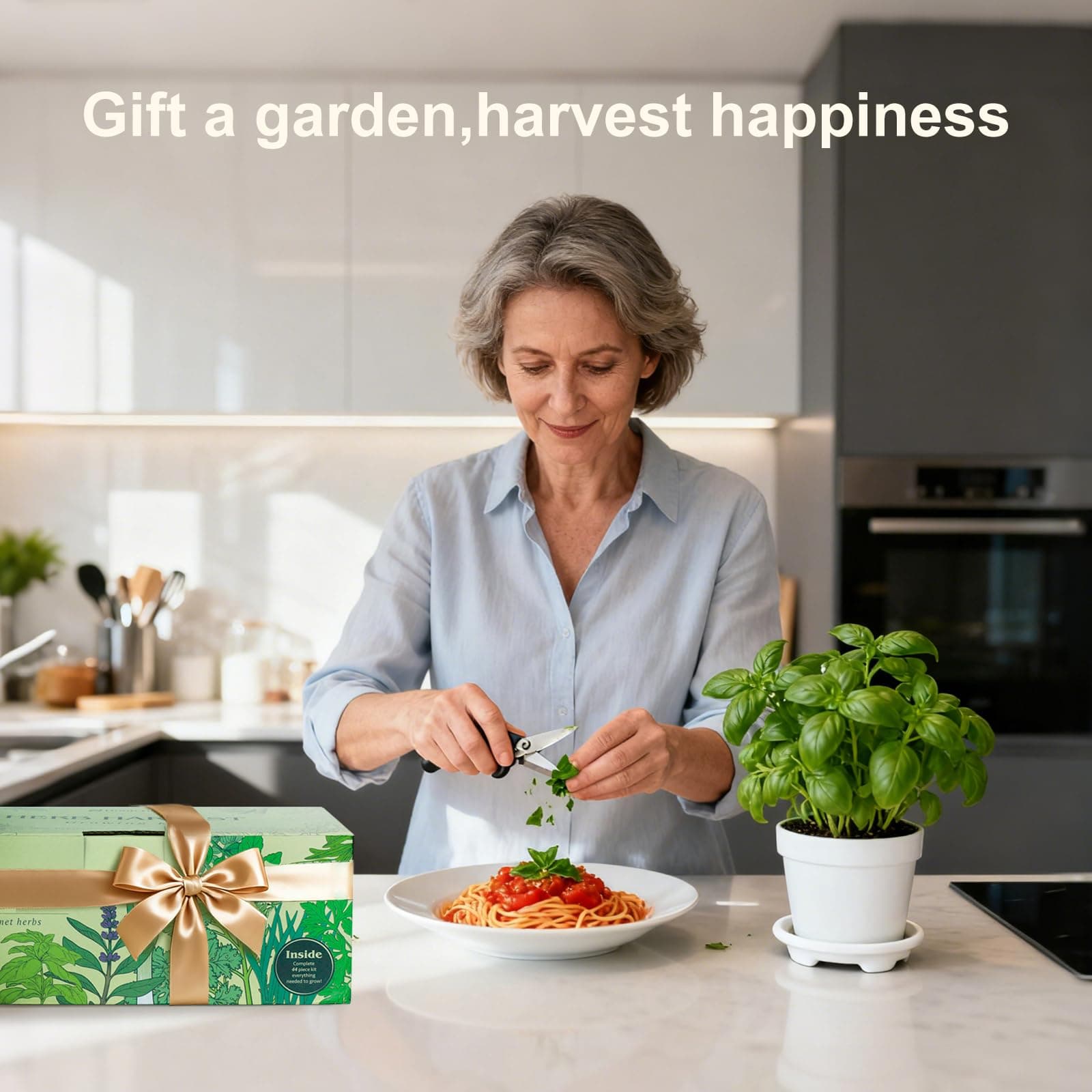 10 Indoor Herb Garden Kit, 33pcs Complete Kitchen Herb Starter Set Including 4-C - Thumbnail 7