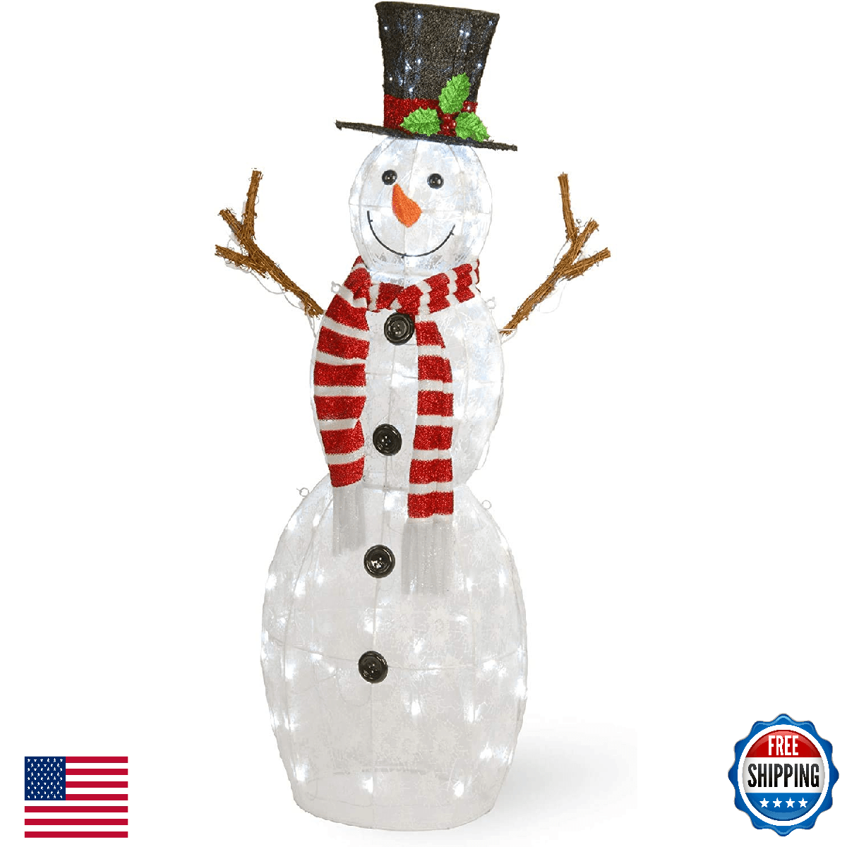 National Tree Company Artificial Christmas Décor | Includes Pre-strung White Lig - Image 1
