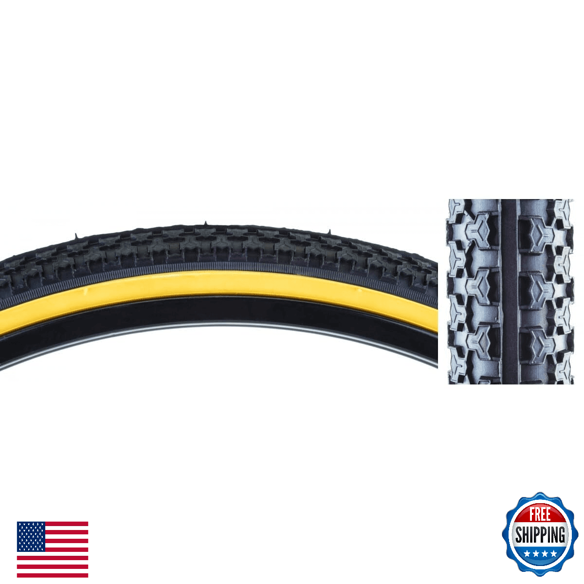 Kenda ATB/Street K-53 Black/Gum Bicycle Tire 26x1.50 - Image 1