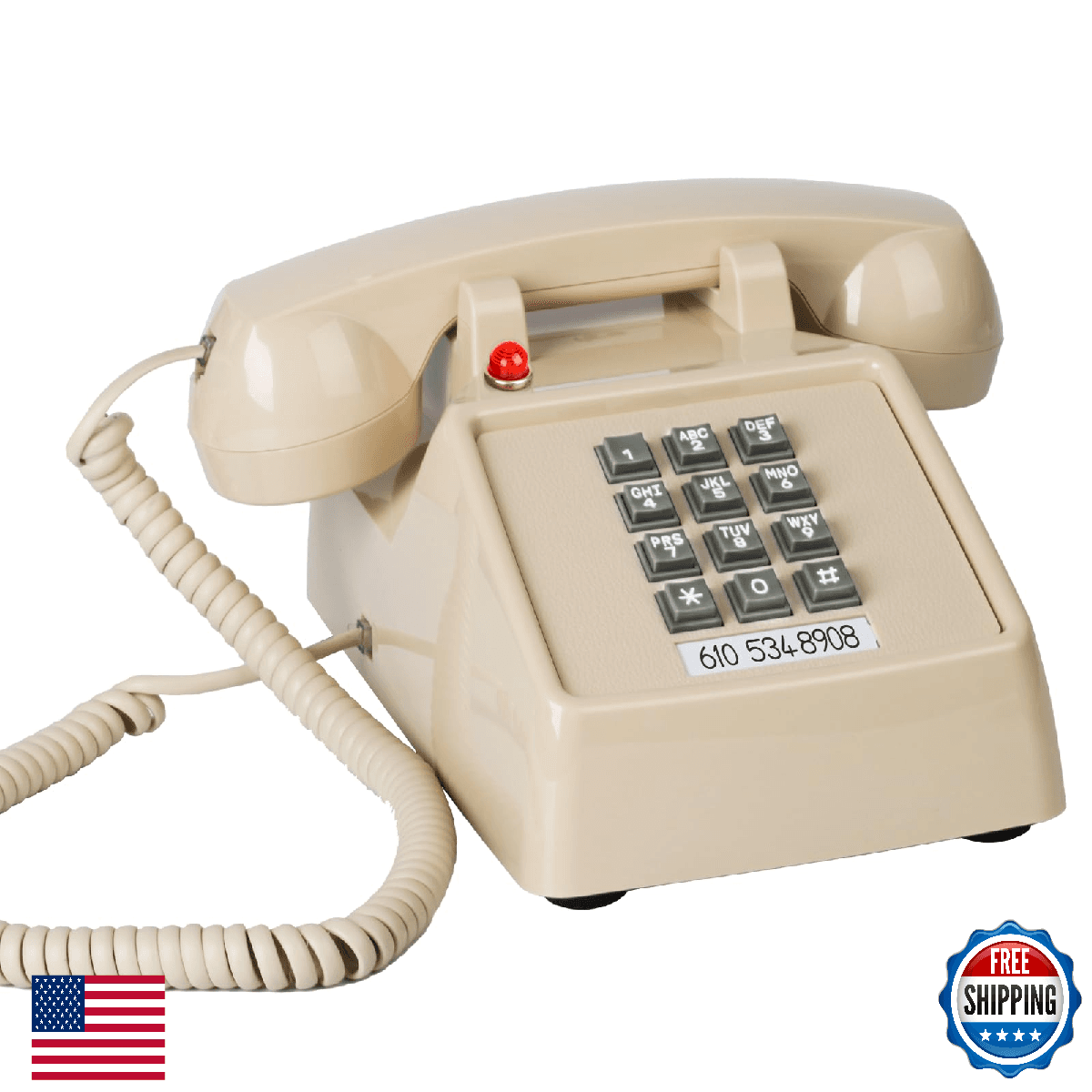 Sangyn Retro Landline Phone Classic 2500 Analog Desk Phone with Indicator Mechan - Image 1
