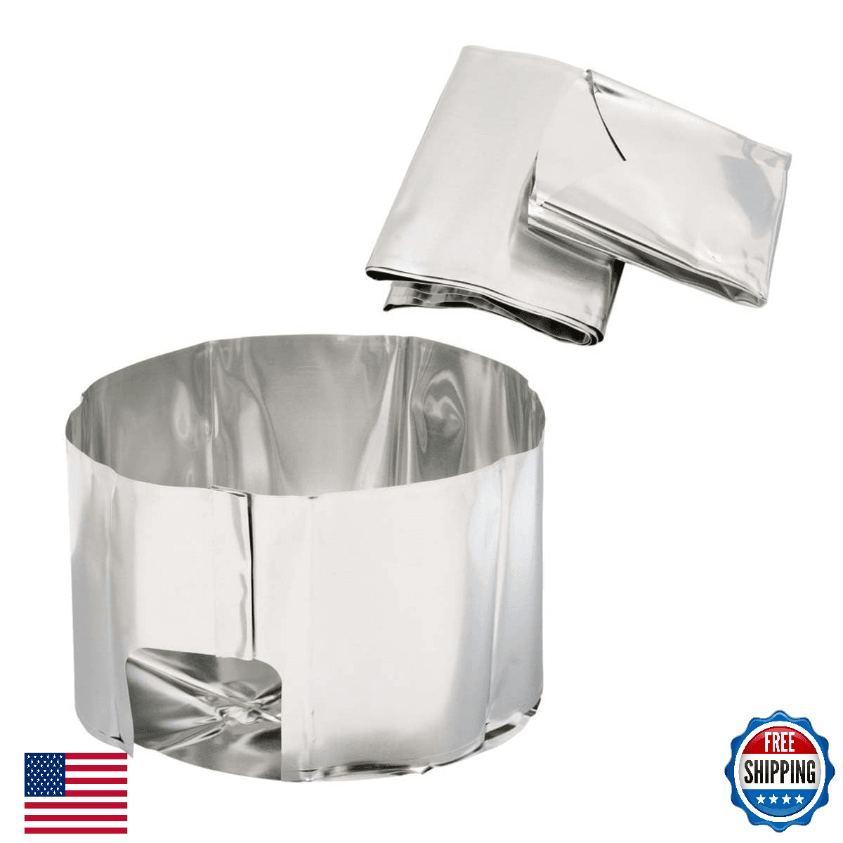 MSR Heat Reflector Windscreen Liquid Fuel Stove Camping Silver One Size - Image 1