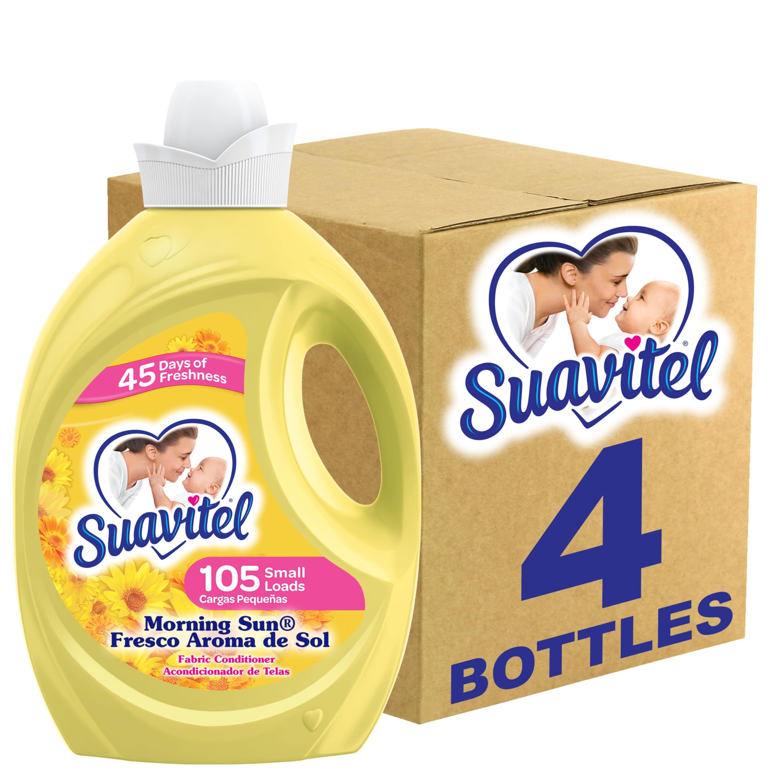 Suavitel Fabric Softener Morning Sun 105oz Pack of 4 - Image 1