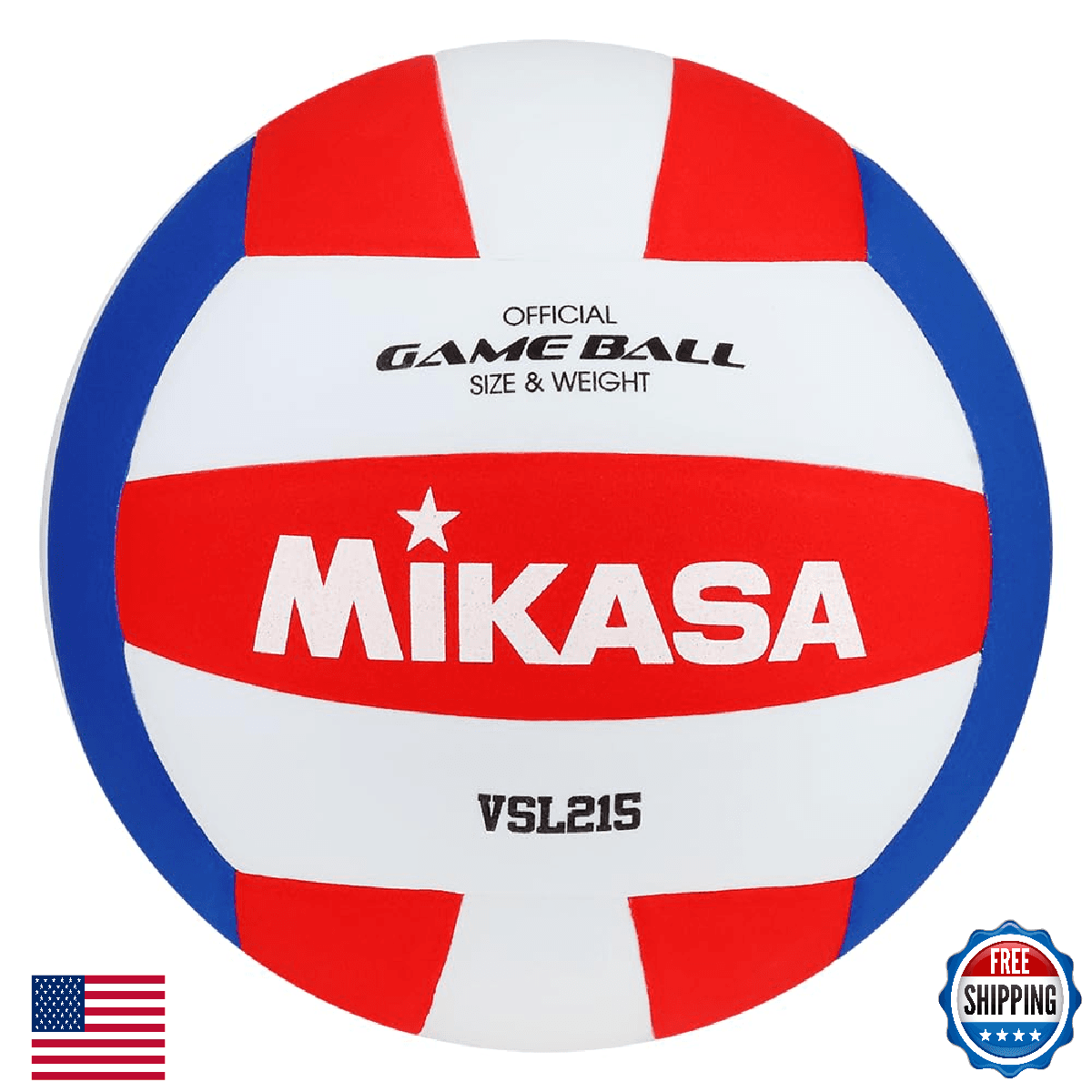 Mikasa Competitive Class Volleyball - Red/White/Blue, Indoor/Outdoor - Image 1