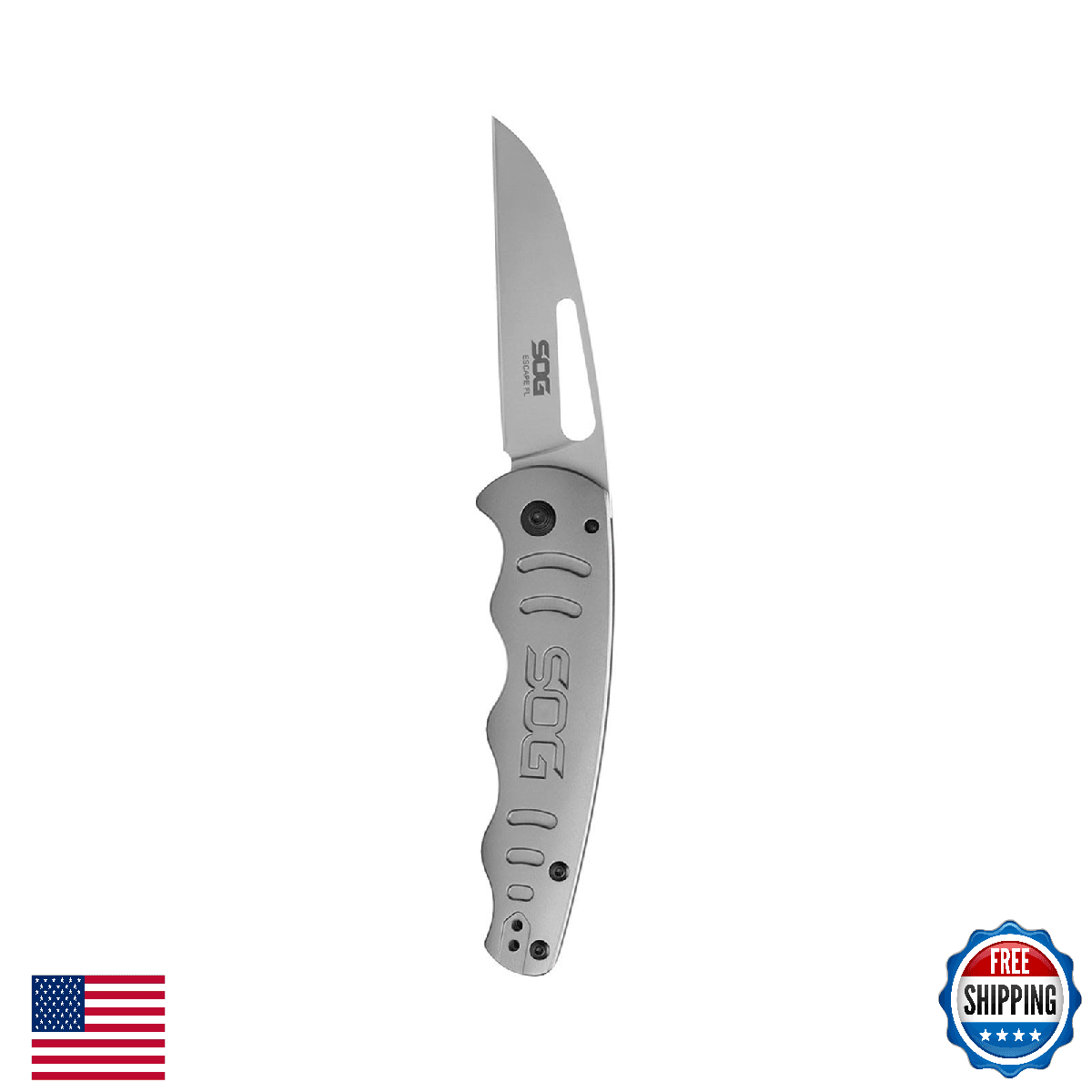 SOG Escape FL Folding Knife | Sheepsfoot Blade, All-Metal Construction - Image 1