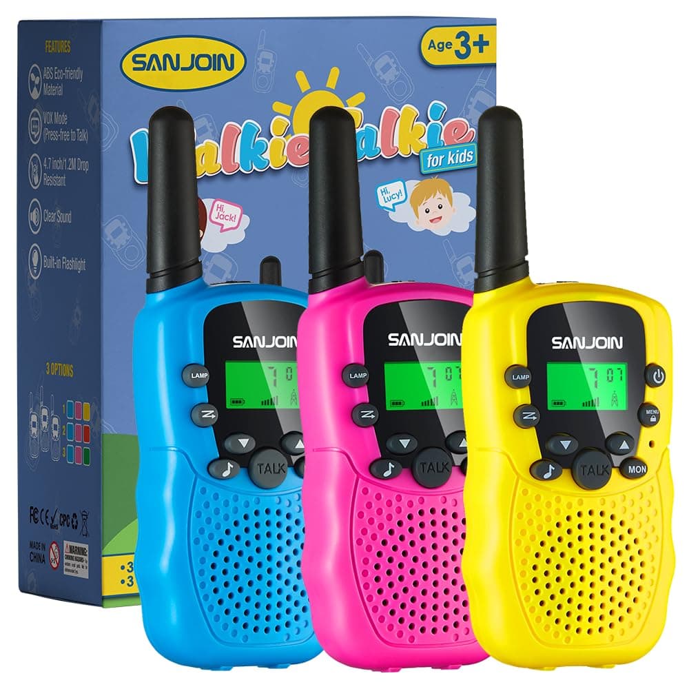 Kids Walkie Talkies, 3-8 Yrs, 3 Miles Range, Boys Girls Toys, Camping Outdoor Gi - Image 1