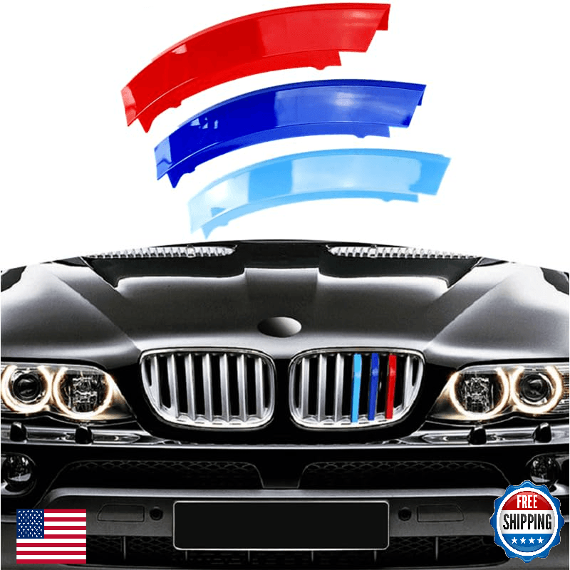 Goodream Tricolor Grille Inserts for BMW 03-06 E53 X5 7-Beam Kidney Grill - Image 1