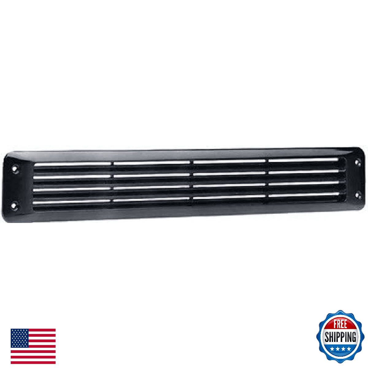 Attwood Flush Louvered Vent - Black - Image 1