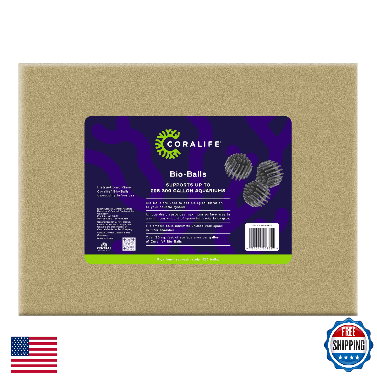 Coralife BioCube Aquarium Fish Tank 1" Bio-Balls for Sump Filtration - Image 1