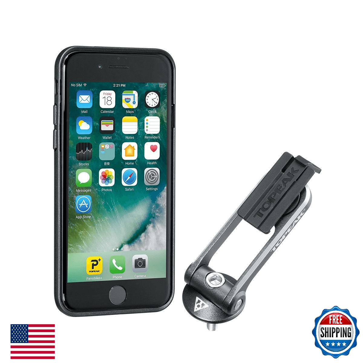 Topeak RideCase for iPhone 6/6S/7/8 w/ Mount - Cycling Computer GPS Black - Image 1