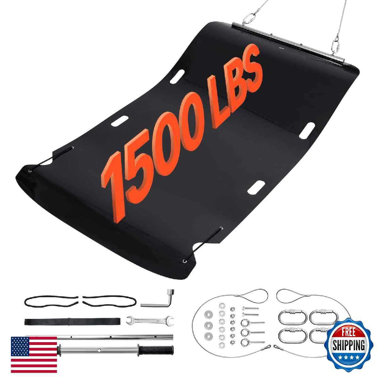VEVOR Yard Drag Sled, 90 x 46 in, 1500lbs Heavy Duty Utility Sled, HDPE Drag Gli - Image 1