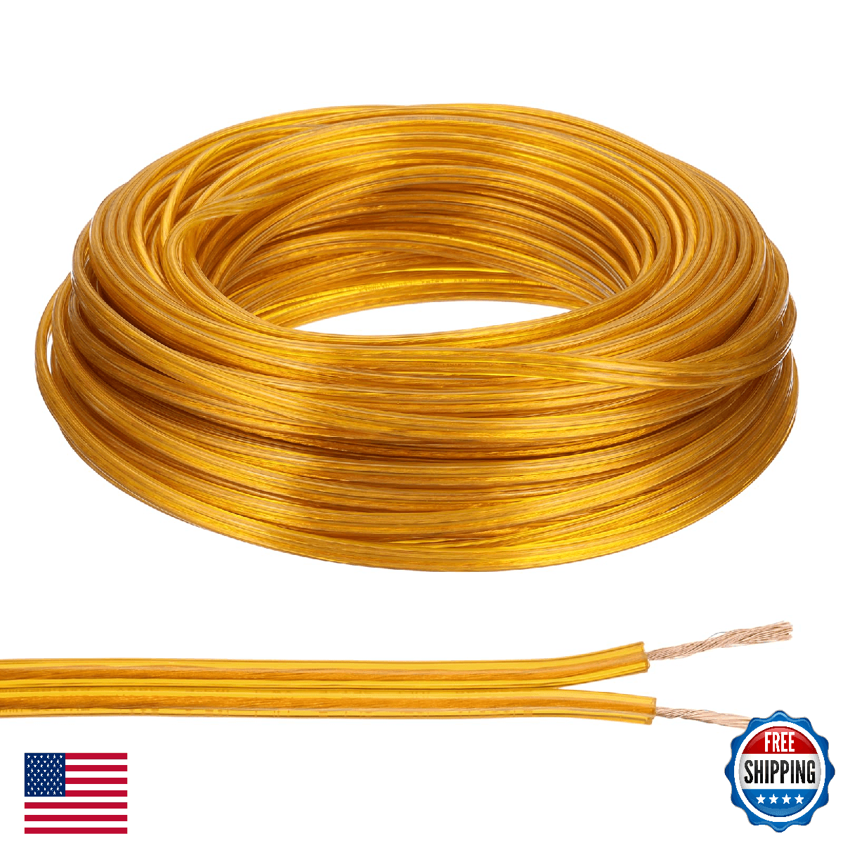 PATIKIL 100Ft 18/2 PVC Covered Wire, 300V SPT-2 Lamp Cord Insulated Heat Resista - Image 1