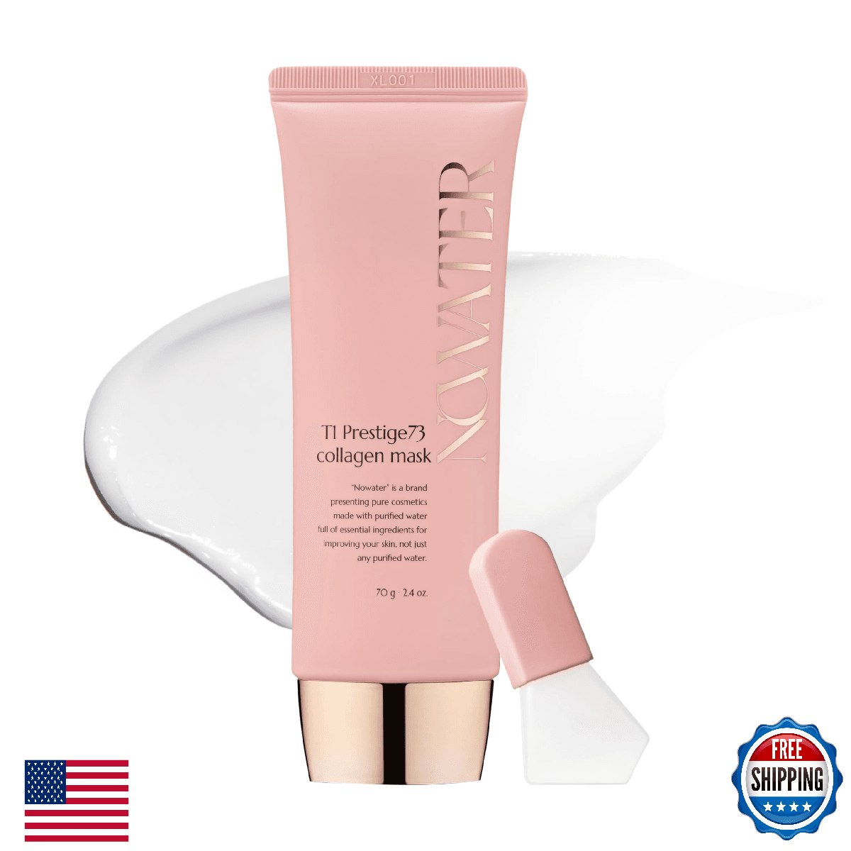 NOWATER Collagen Wrapping Mask, Elasticity Improving, Hydrating, Firming - Hydro - Image 1