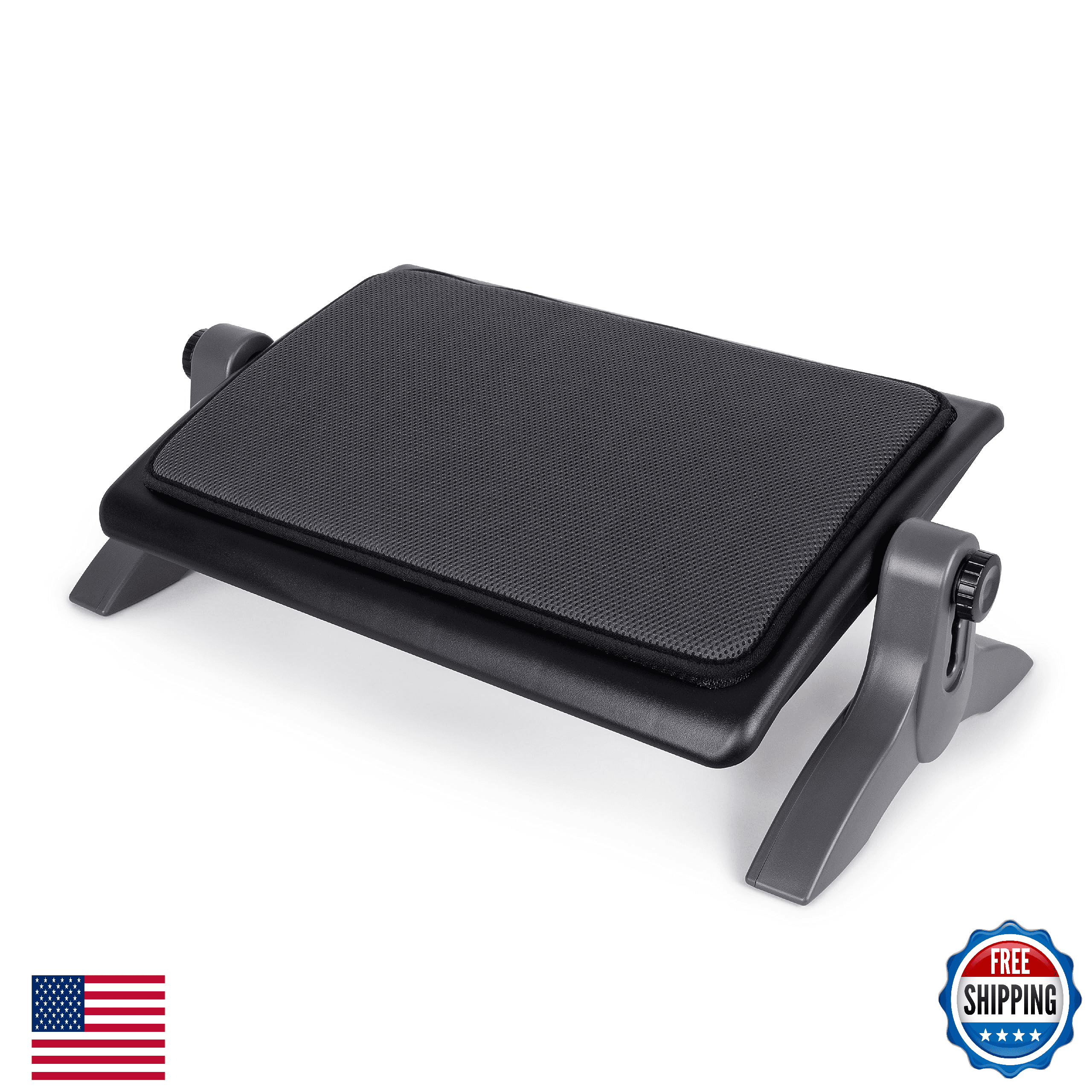 EHO Ergonomic Foot Rest Under Desk Adjustable Height Angle Sponge Platform - Image 1