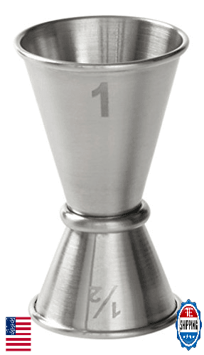 American Metalcraft JG1 Japanese-Style Jigger Stainless Steel 1/2 oz. 1 oz. Pack - Image 1