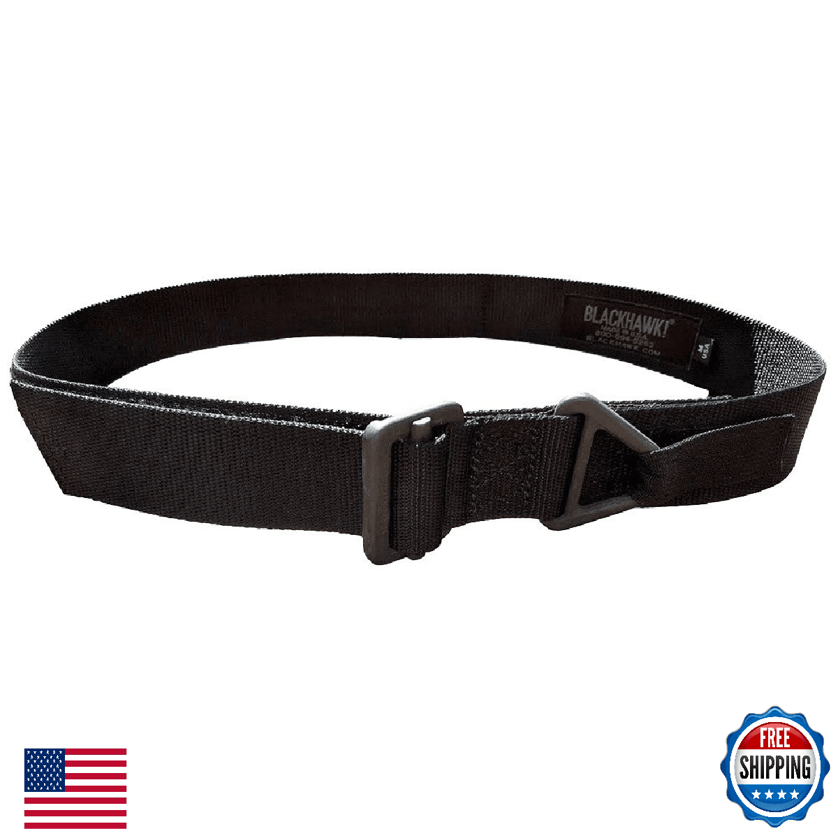BLACKHAWK CQB Rigger's Belt Black Medium - 1.75" Webbing, 7,000lb Strength - Image 1