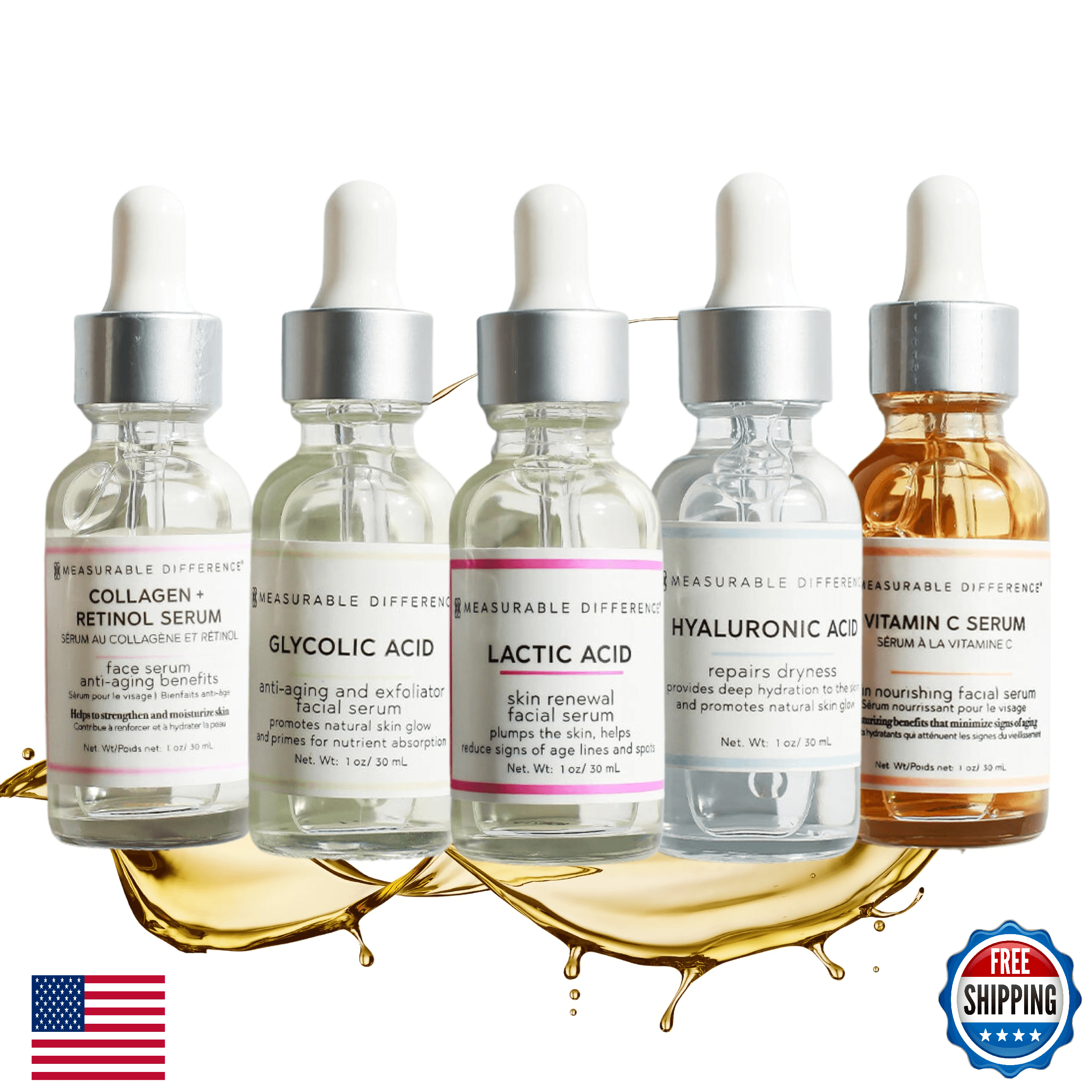 Measurable Difference Youthful Radiance Serum Set with Vitamin C, Hyaluronic Aci - Image 1