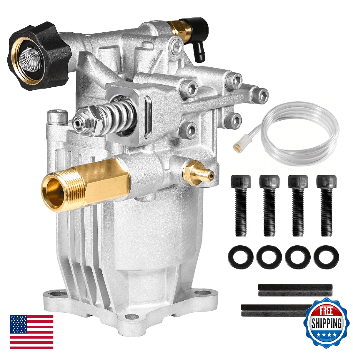 YAMATIC 3/4" Horizontal Pressure Washer Pump 3400 PSI 2.5 GPM Replacement - Image 1