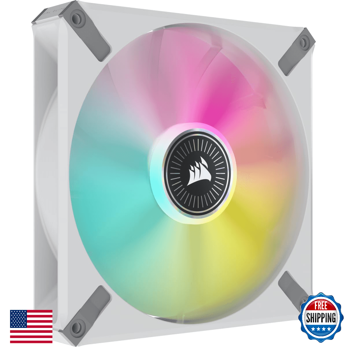 CORSAIR ML140 RGB Elite, 140mm Magnetic Levitation RGB Fan with AirGuide, 2-Pack - Image 1