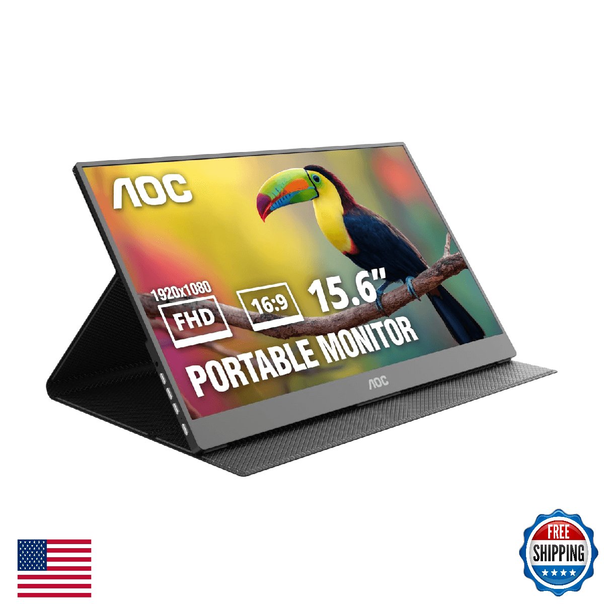 AOC 16T20 15.6" 1080p Portable Monitor IPS USB-C HDMI Laptop Screen - Image 1