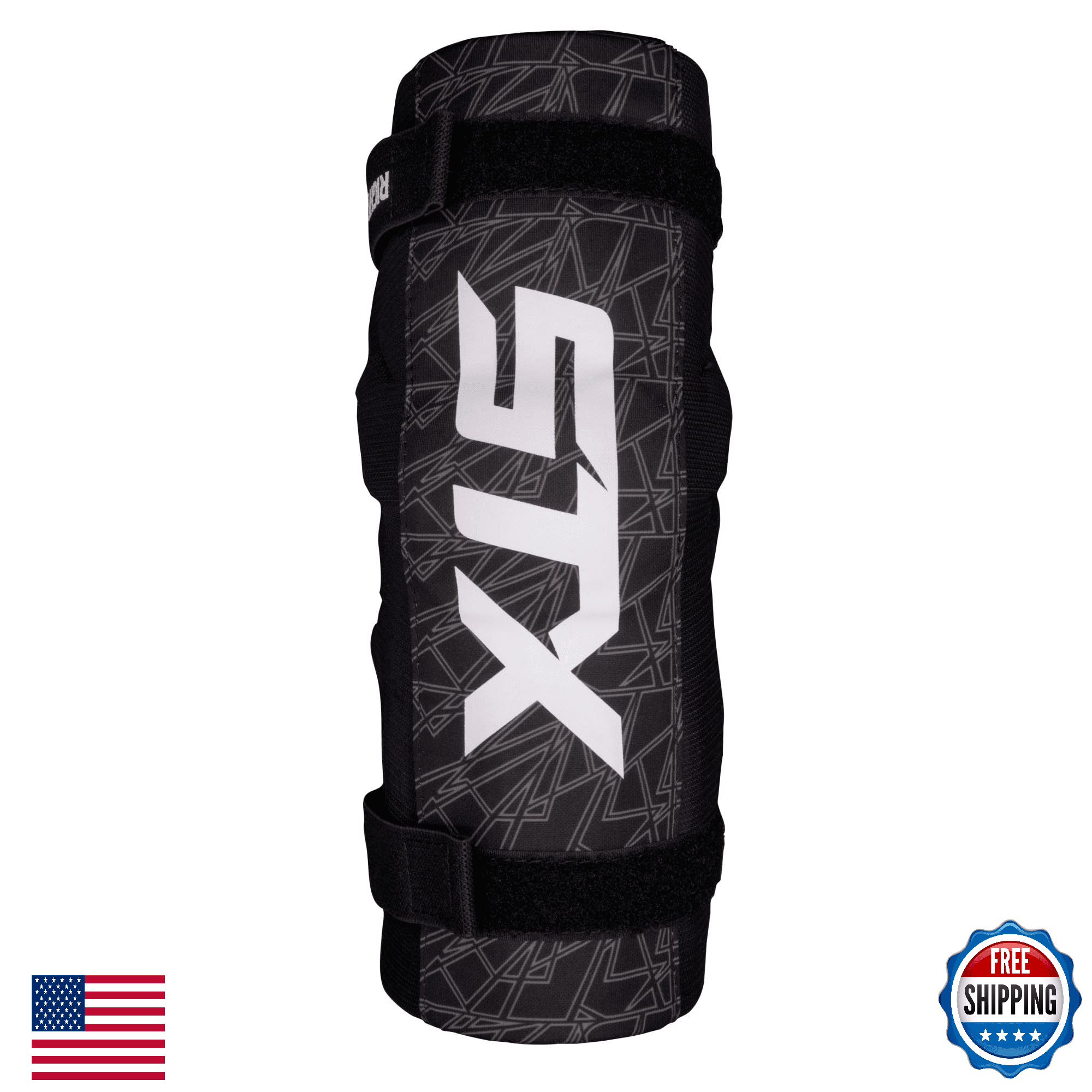 STX Stallion 75 Lacrosse Arm Pads - Black/Gray, Large - Image 1