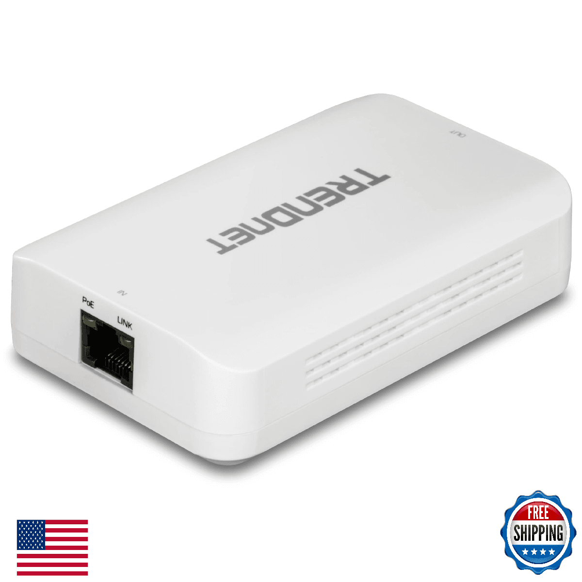 TRENDnet 2-Port Gigabit PoE++ Extender, TPE-BE200, NDAA & TAA Compliant, Extends - Image 1
