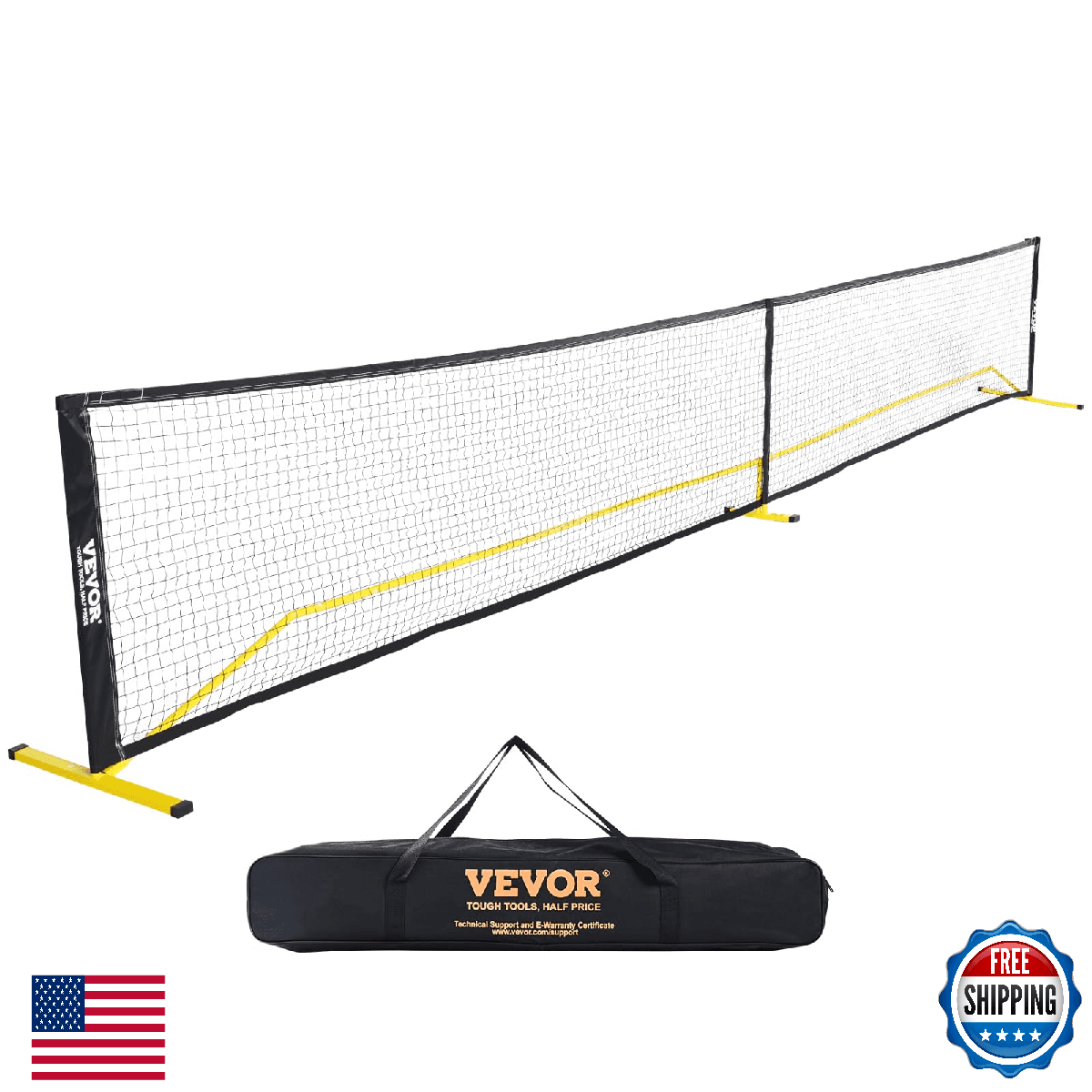 Vevor 22ft Portable Regulation Pickleball Net System Outdoor Sports - Image 1