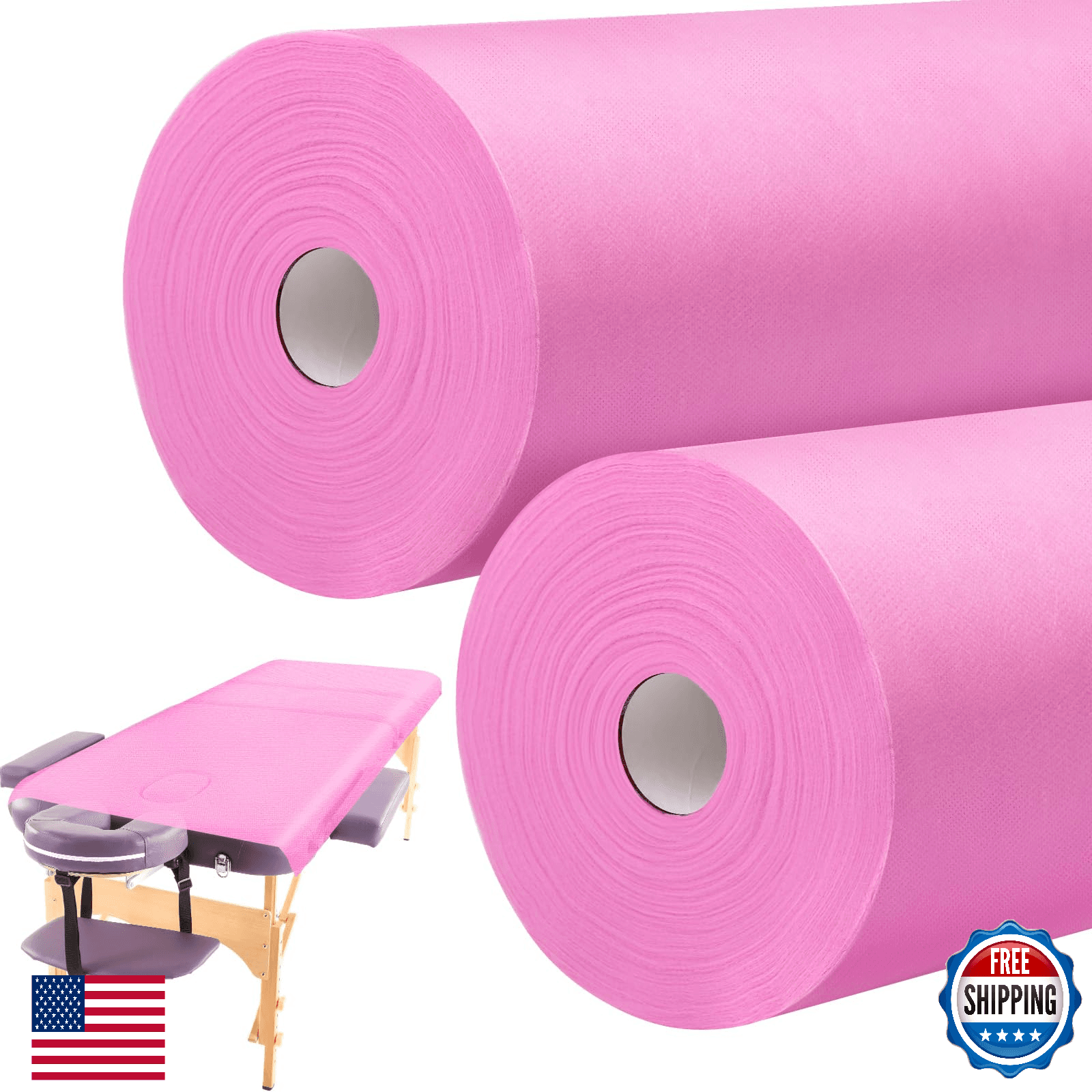 Tudomro 2 Rolls Disposable Non Woven Bed Sheets Massage Table Paper Covers Non W - Image 1