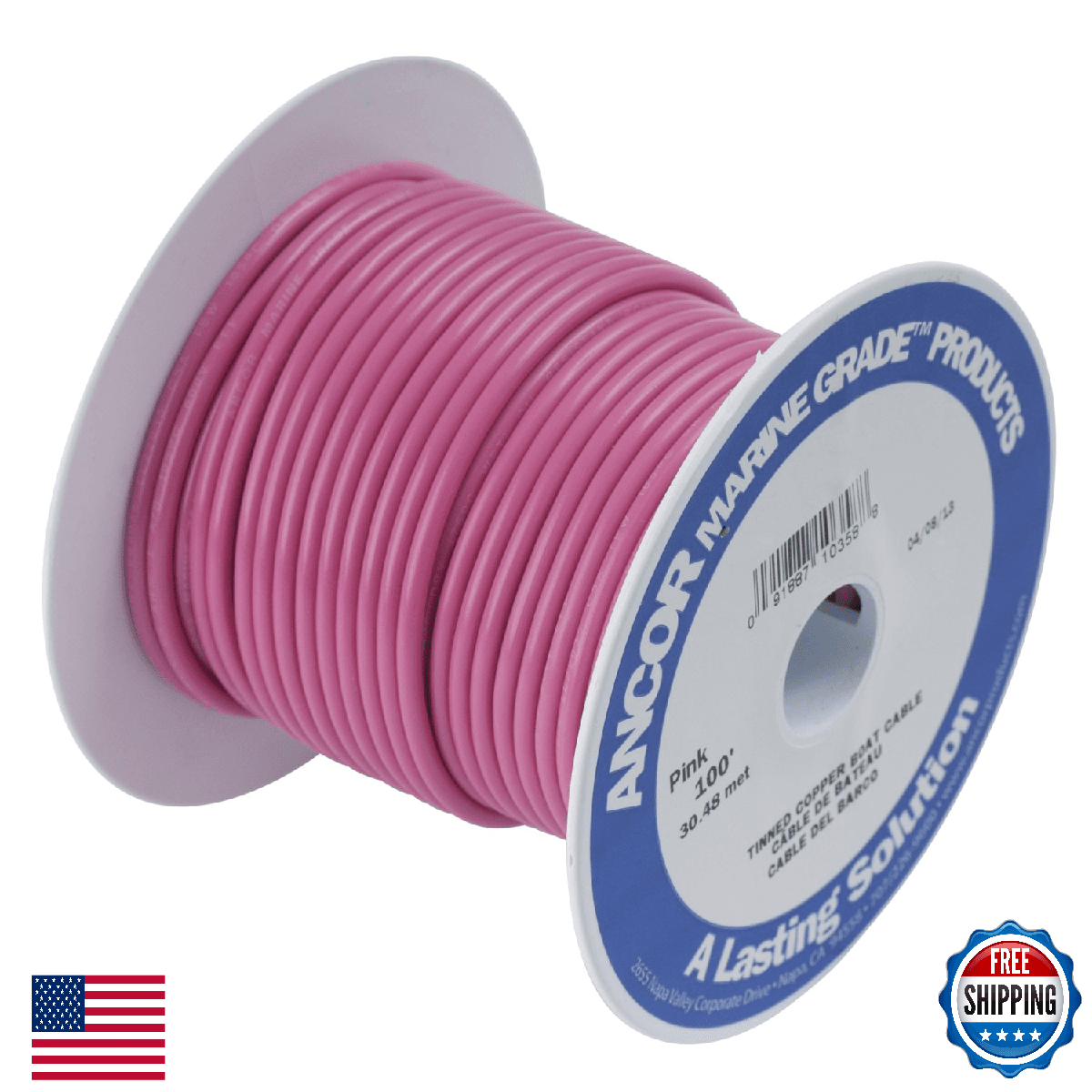 Ancor 102610 Marine 16-Gauge Tinned Copper Primary Boat Wiring Pink - Image 1