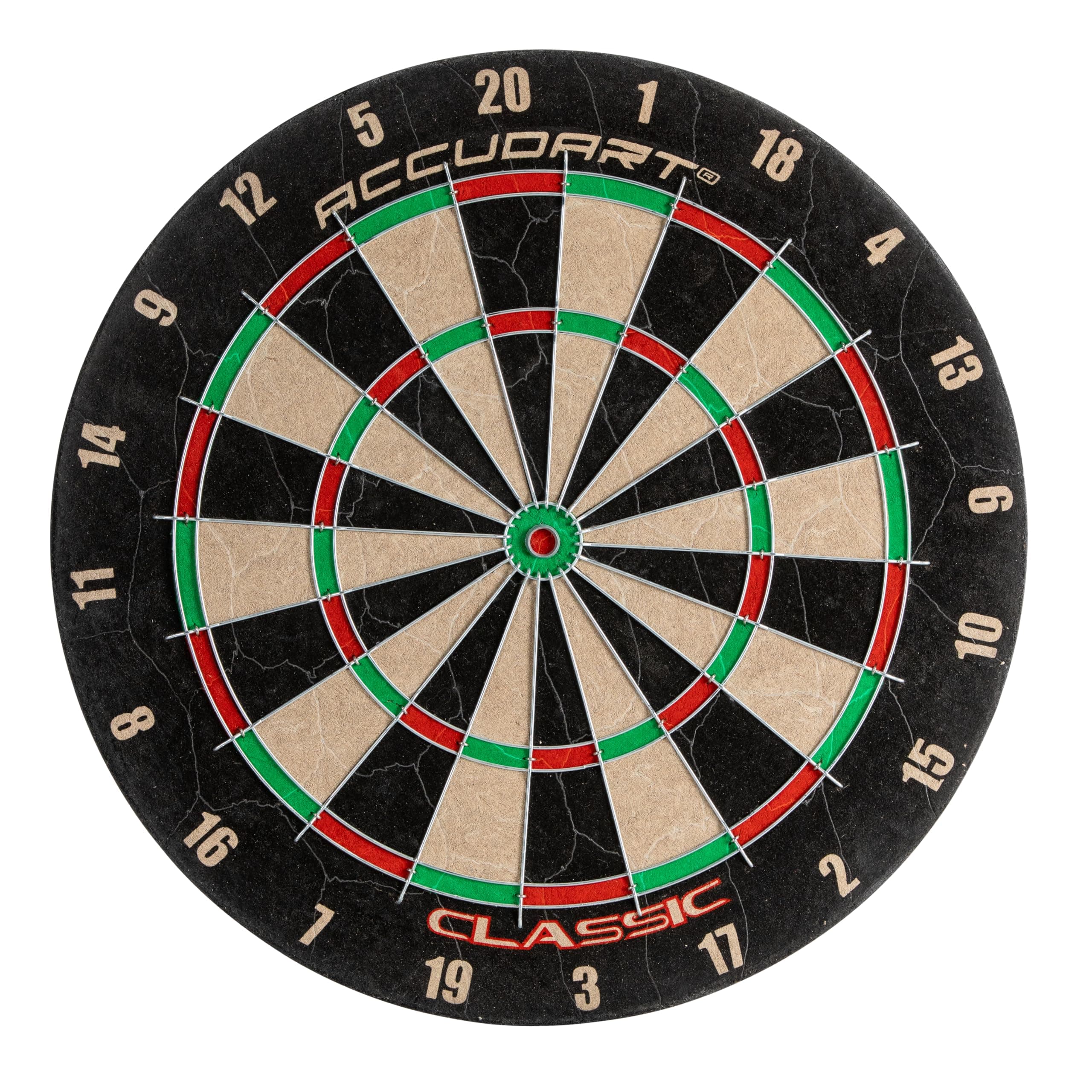 Accudart Classic Bristle Dartboard - 18"x1.5" Self-Healing, Staple-Free Bullseye - Image 1