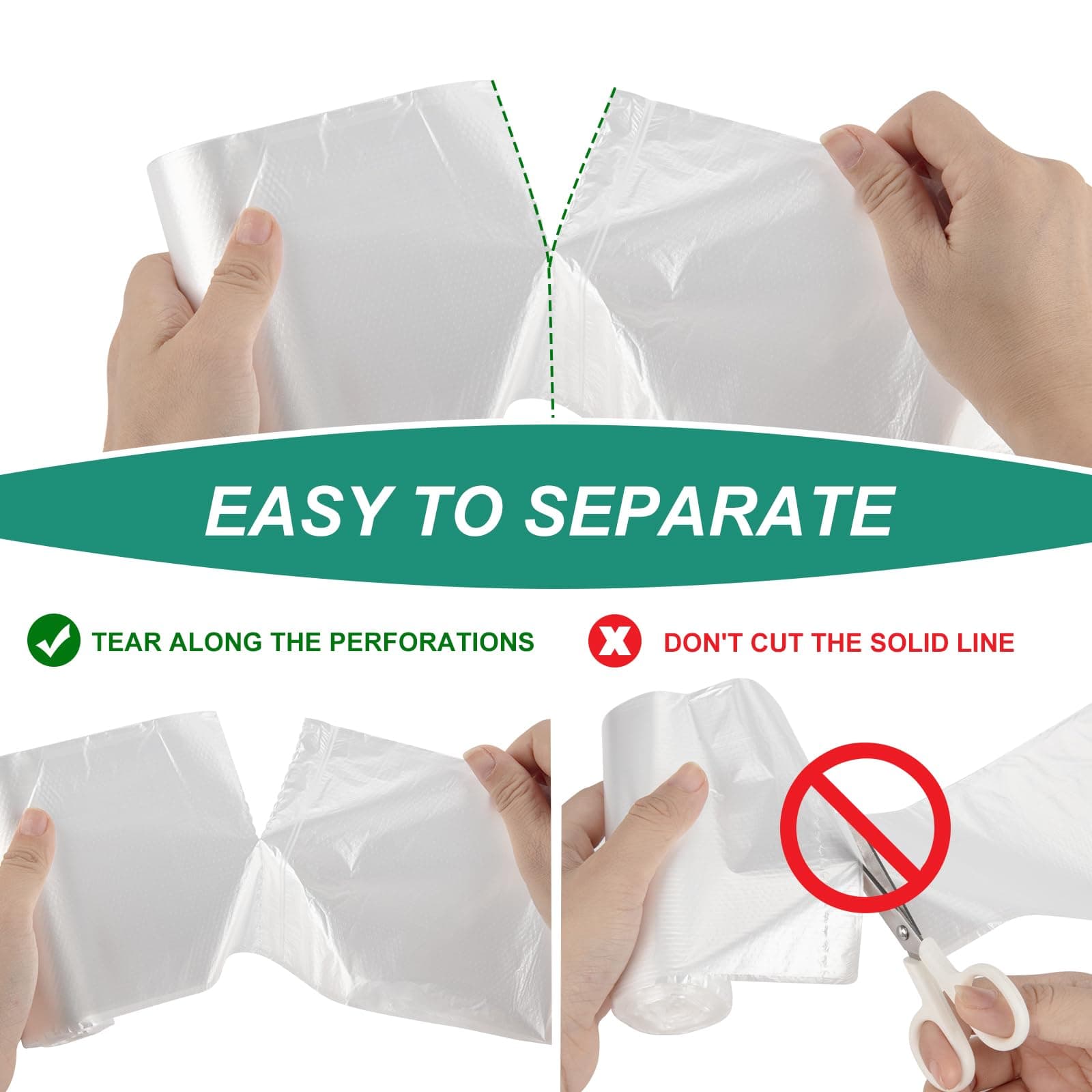 Magesh 4-6 Gallon Trash Bag Strong, Leakage-Free, Small Garbage Bags Unscented T - Thumbnail 5