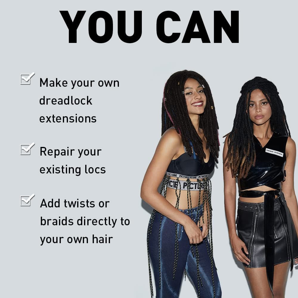 FASHION IDOL Afro Kinky Human Hair Bulk for Dreadlock Extensions Loc Repair Brai - Thumbnail 4