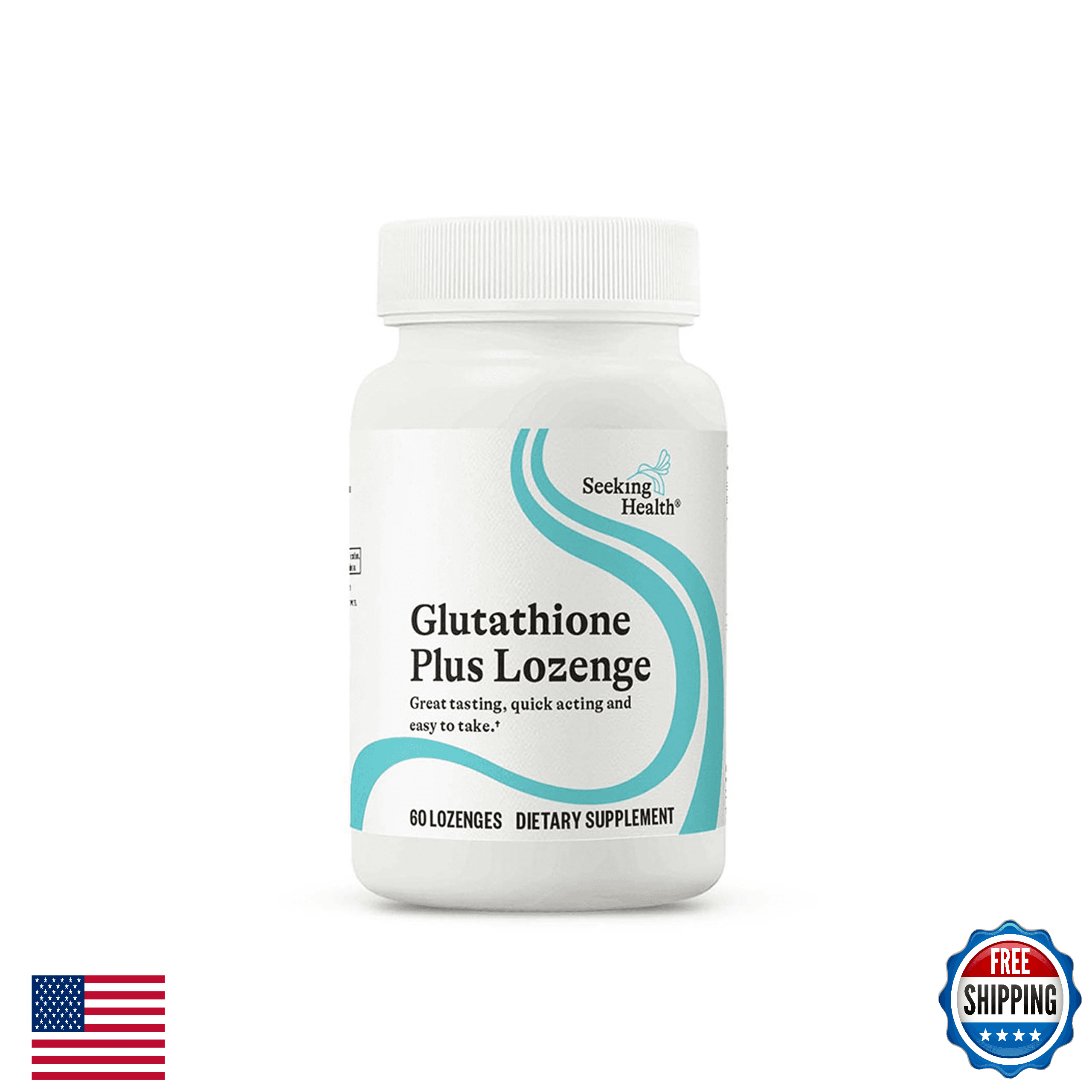 Seeking Health Glutathione Plus Lozenge, 25mg S-Acetyl-L-Glutathione Co-factors - Image 1